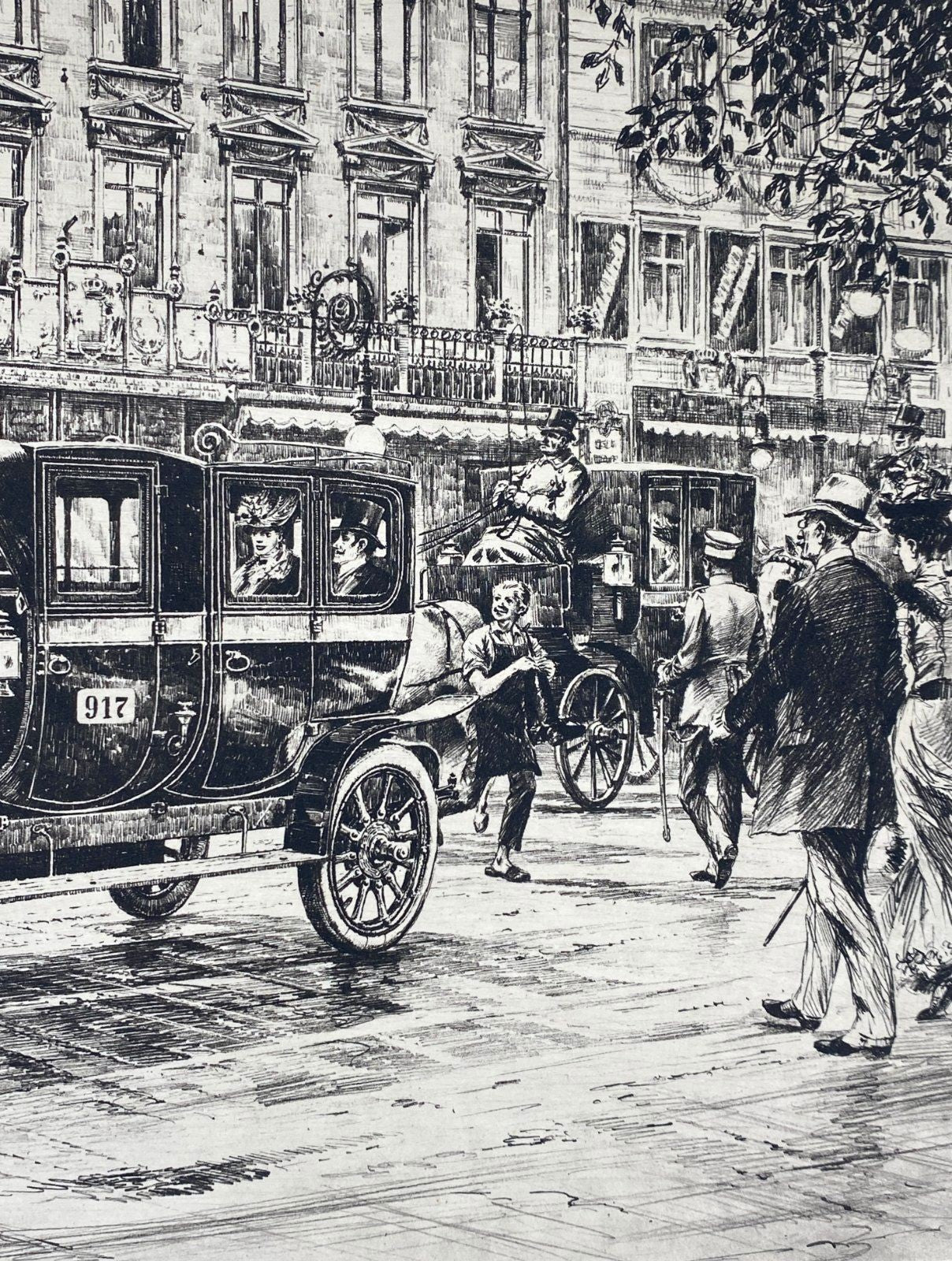 *1v6 HEINZ WEHLISCH LITHOGRAFIE BERLIN AUTOMOBIL RENAULT 1912