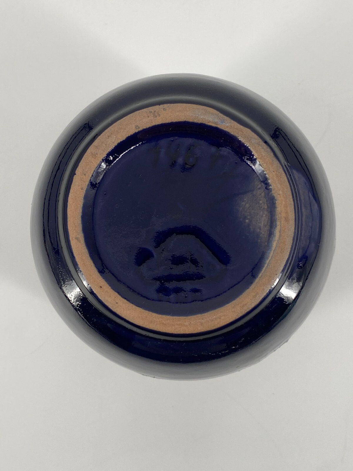 * VASE STUDIOKERAMIK STREHLA VINTAGE 1970ER MID CENTURY BLAU