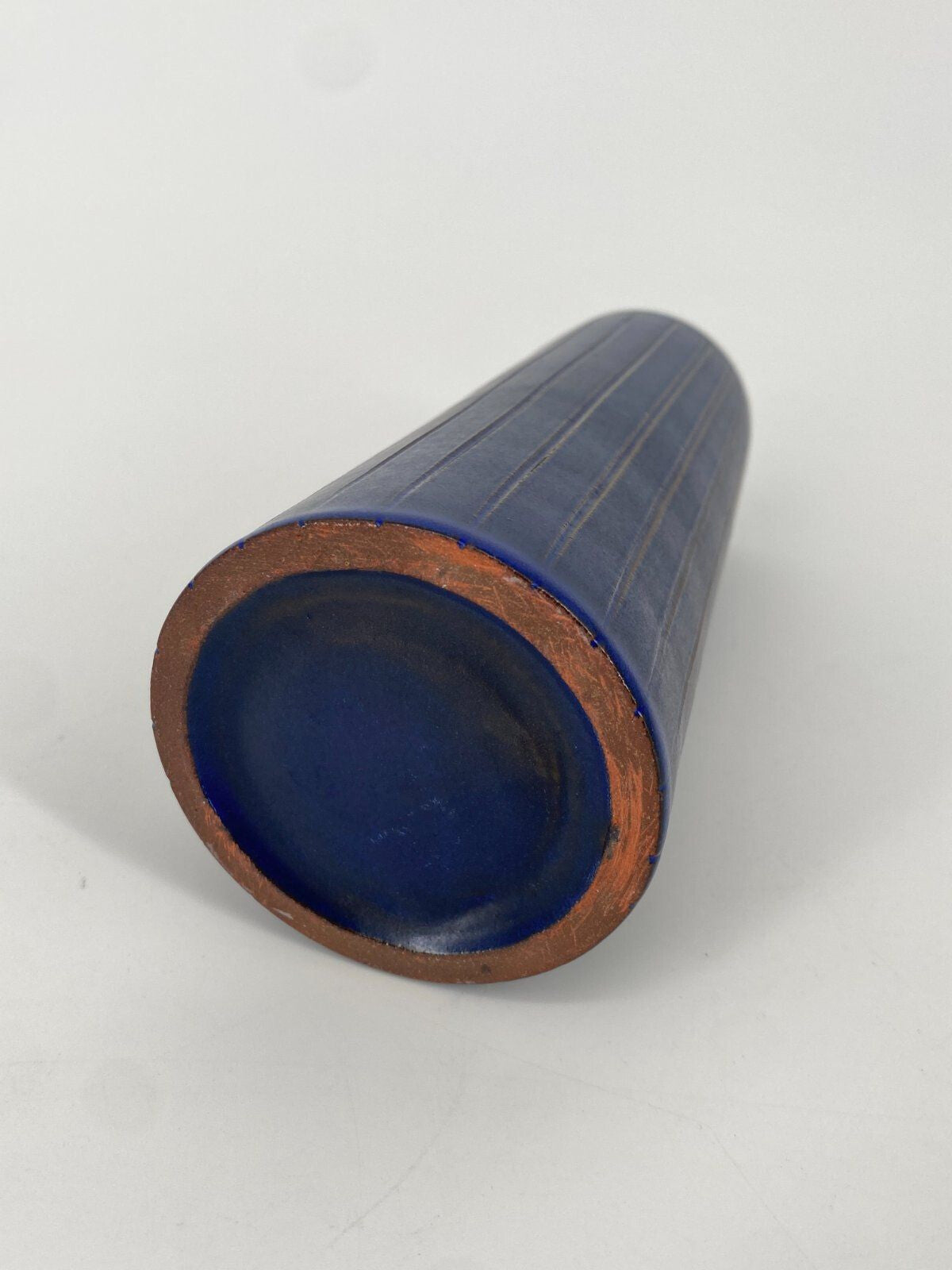 * VASE KERAMIK BLAU KLEIN VINTAGE MID CENTURY VINTAGE 60ER 70ER