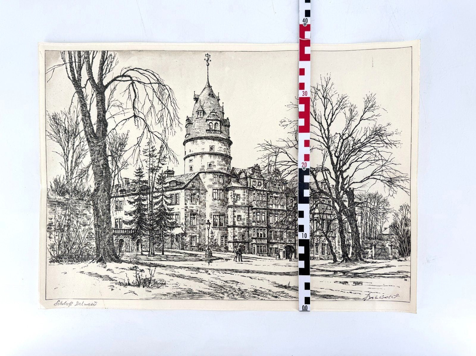 * GRAFIK DRUCKGRAFIK DETMOLD SCHLOSS OSTWESTFALEN WEHLISCH