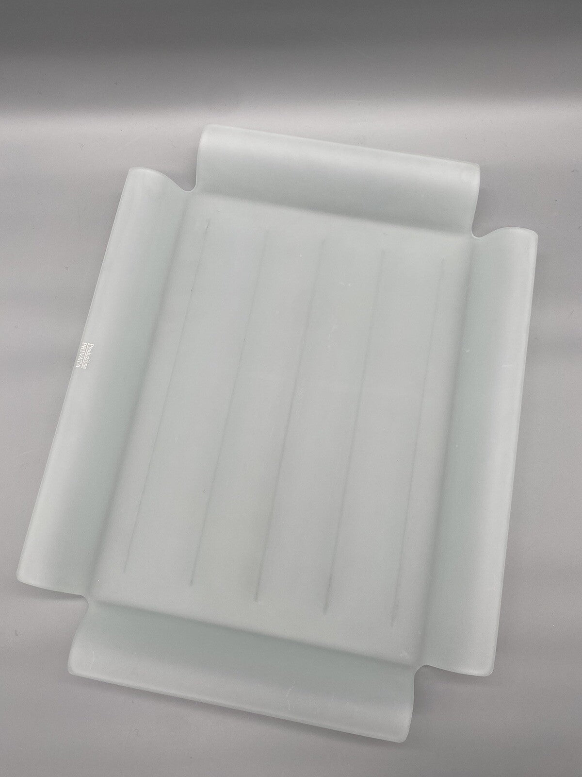 PRODUZIONE PRIVATA MICHELE DE LUCCHI TABLETT GLAS DESIGN PAAR TRAY DESIGN ITALY