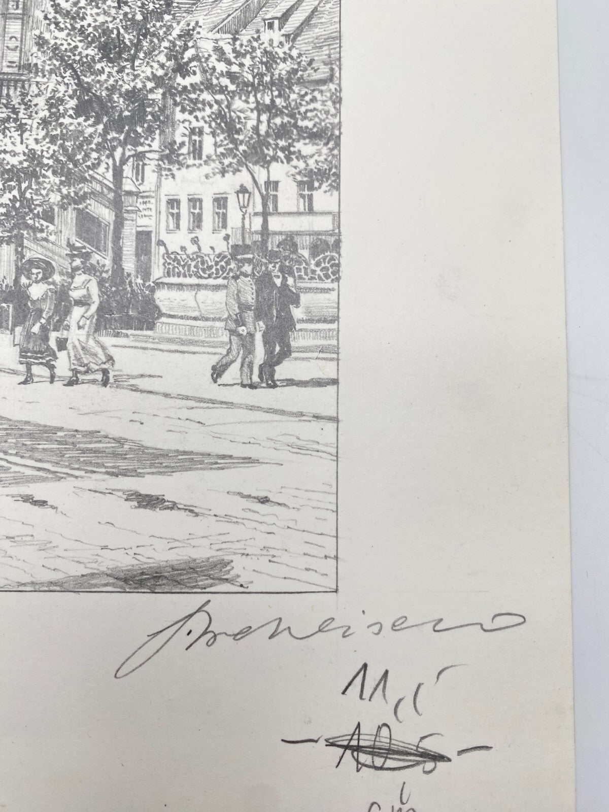 DEUTSCHER KÜNSTLER HEINZ WEHLISCH ZEICHNUNG KEMPTEN RATHAUS HANDSIGNIERT