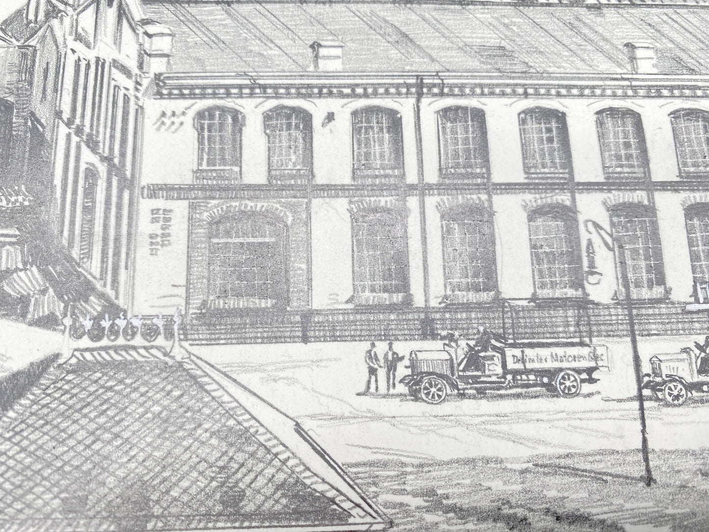 HEINZ WEHLISCH WERK BERLIN MARIENFELDE UM 1907 ORIGINAL ZEICHNUNG HANDSIGNIERT