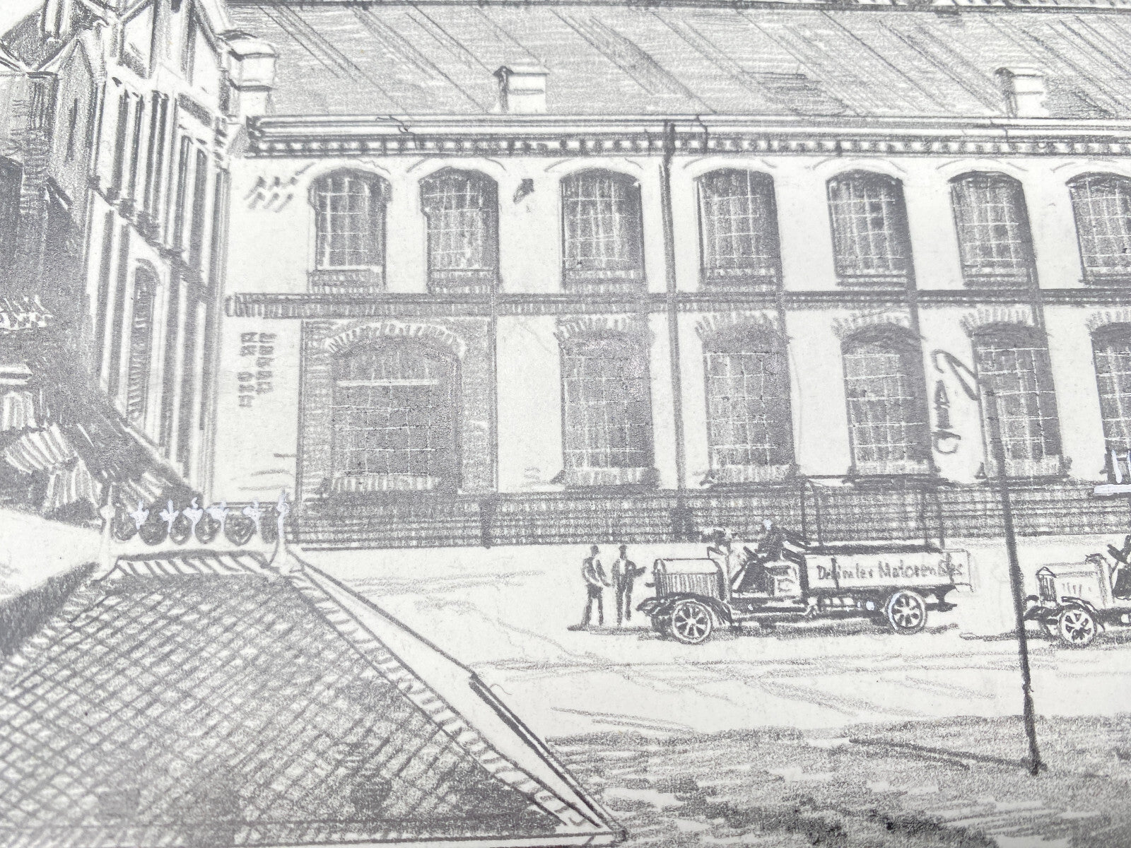 HEINZ WEHLISCH WERK BERLIN MARIENFELDE UM 1907 ORIGINAL ZEICHNUNG HANDSIGNIERT