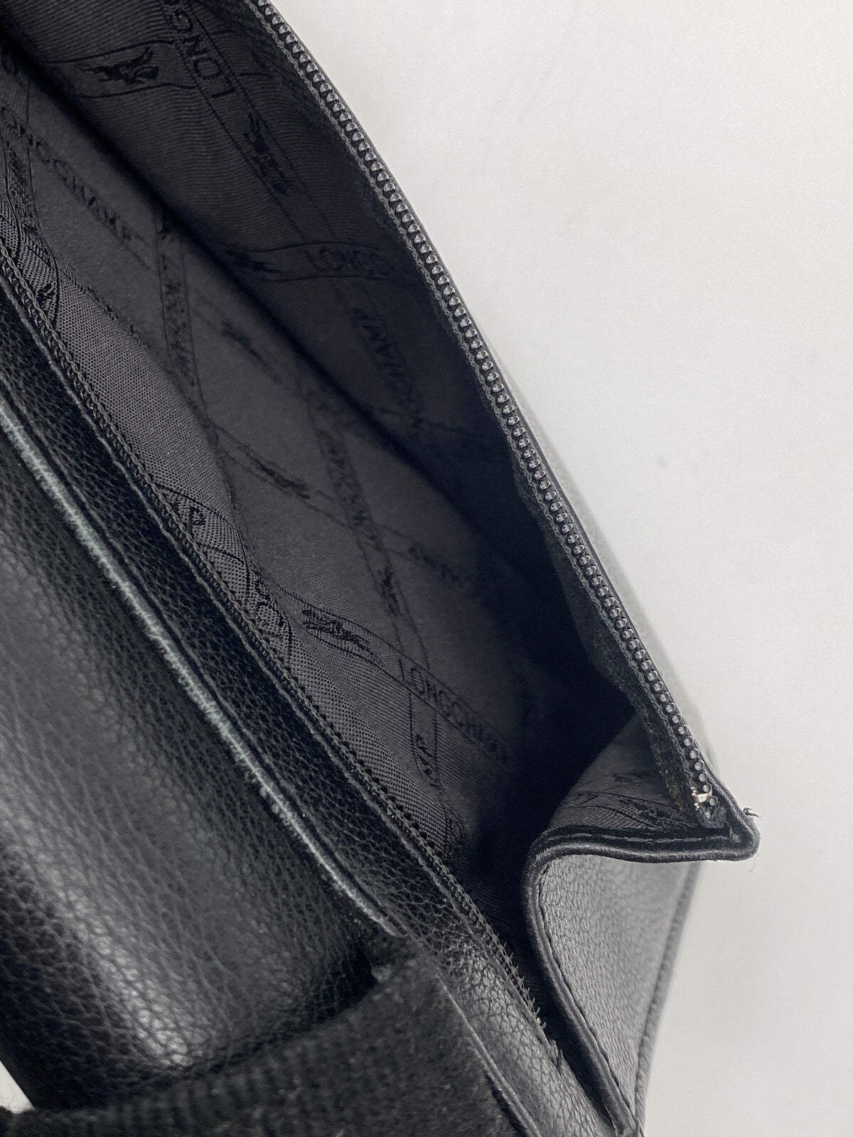 * LONGCHAMP KLEINE UMHÄNGETASCHE TASCHE SCHWARZ LEDER