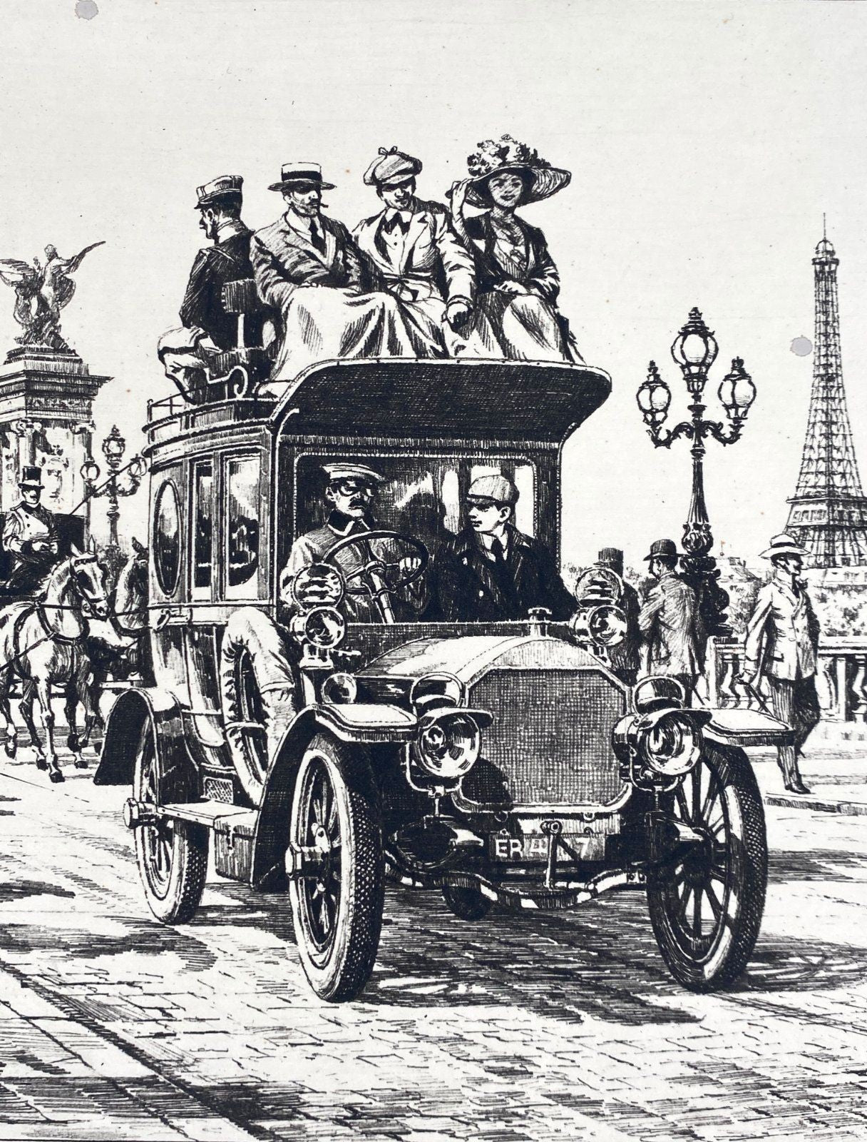 *5x GRAFIK HEINZ WEHLISCH AUTOMOBIL OLDTIMER LONDON PARIS MÜNCHEN