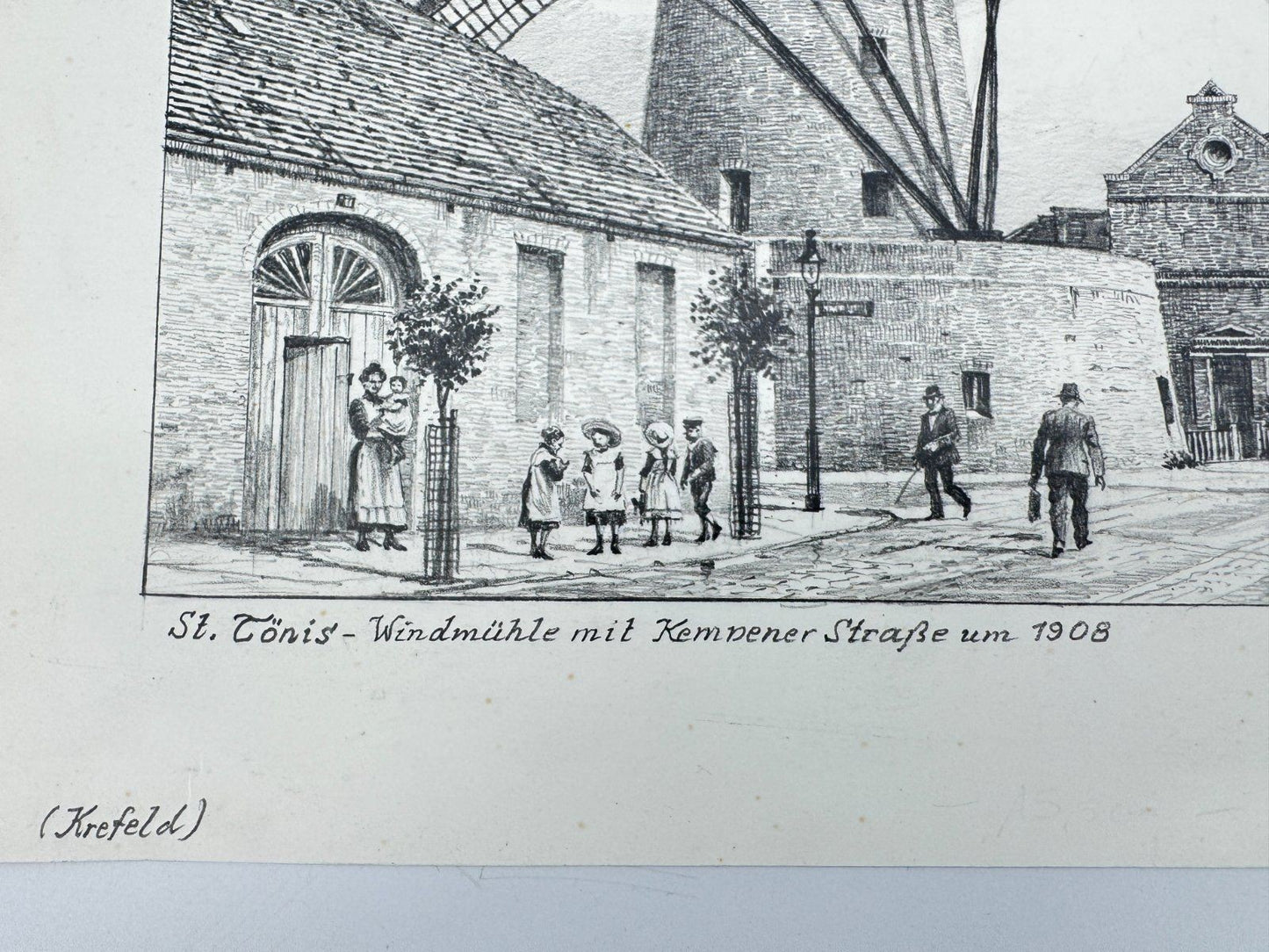 * HEINZ WEHLISCH ZEICHNUNG ST. TÖNIS WINDMÜHLE KEMPENER STRAßE