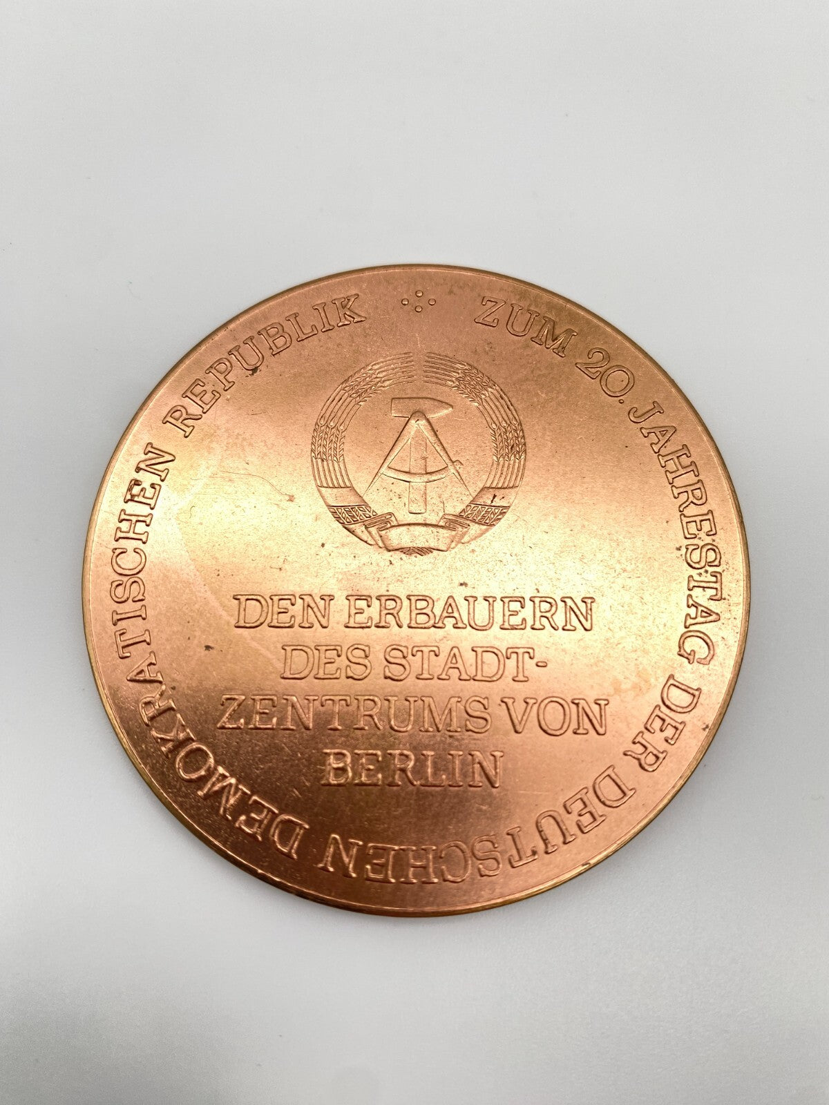 DDR MEDAILLE 25 JAHRE VEB KOMBINAT TIEFBAU BERLIN 1950 BIS 1975 20.JAHRESTAG
