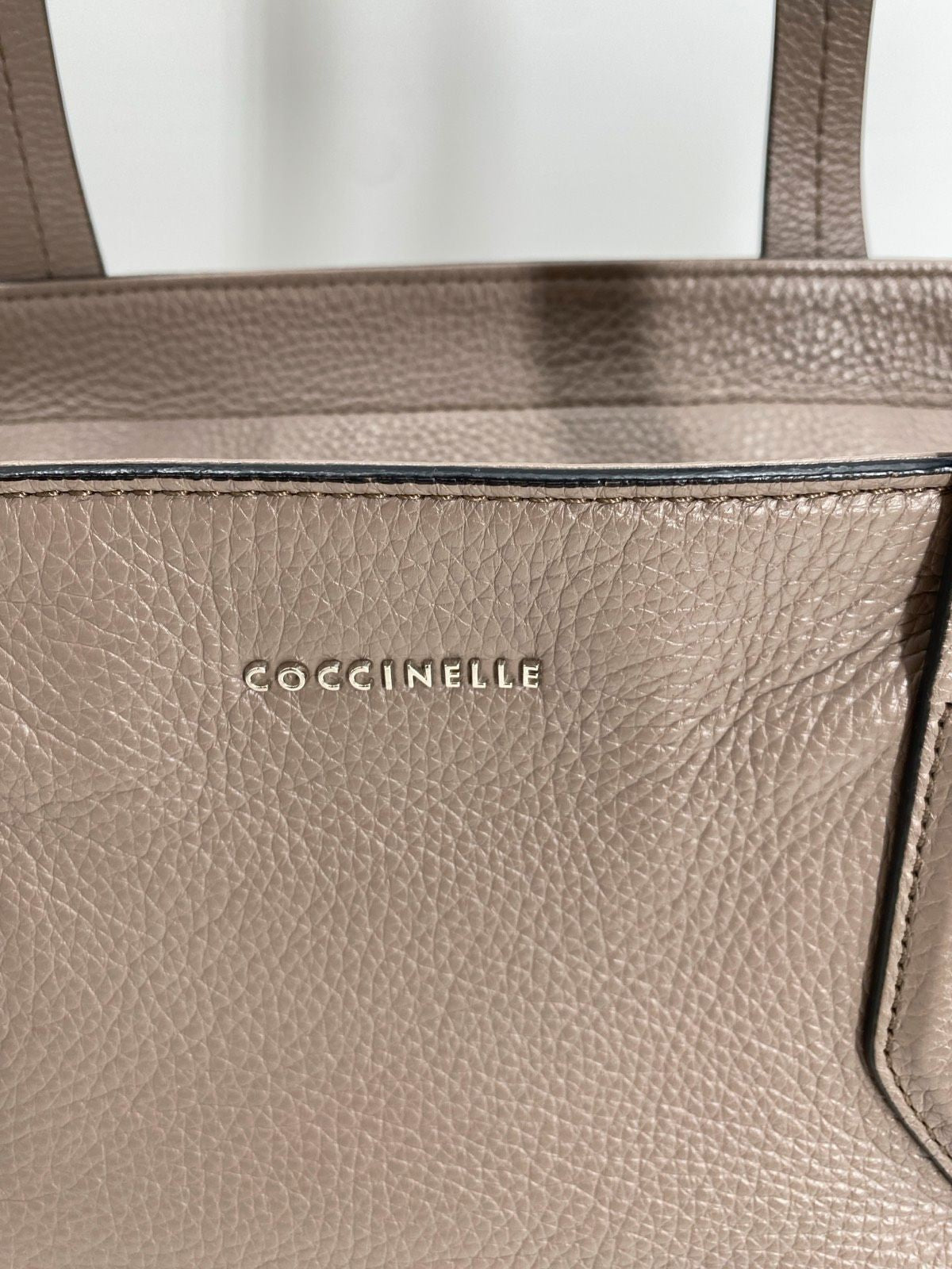 * COCCINELLE HANDTASCHE SHOPPER TASCHE LEDER GRAU