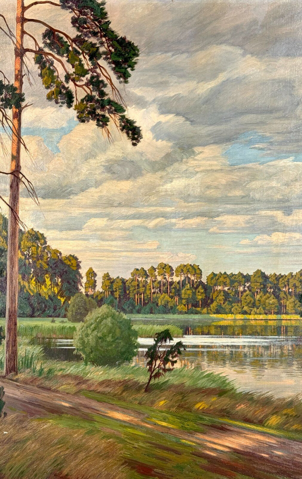 *ÖLGEMÄLDE WILLY STELZER HEIDERUTERSEE BEI ERKNER BRANDENBURG
