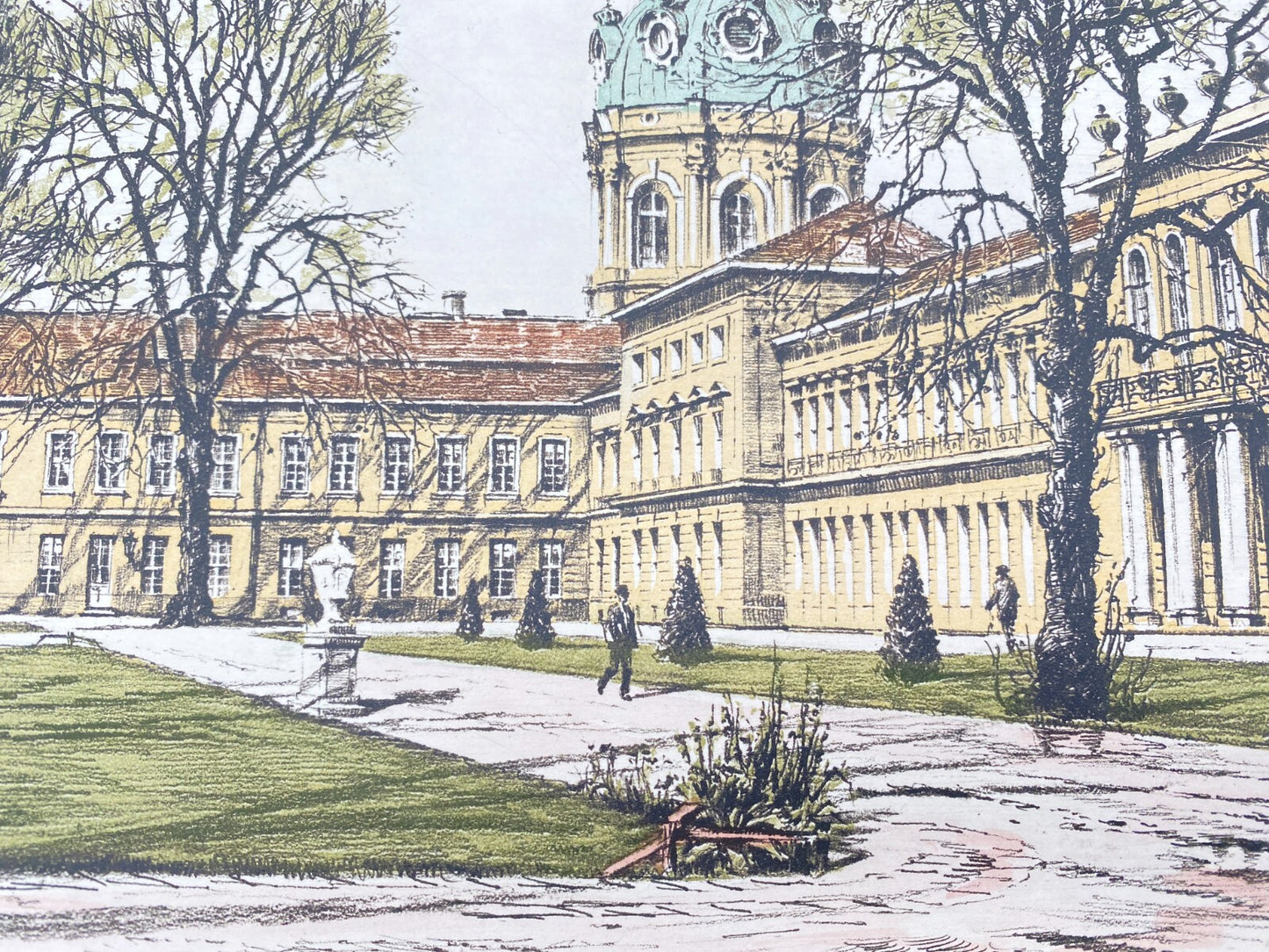 KÜNSTLER HEINZ WEHLISCH RADIERUNG KOLORIERT SCHLOSS CHARLOTTENBURG SIGNIERT