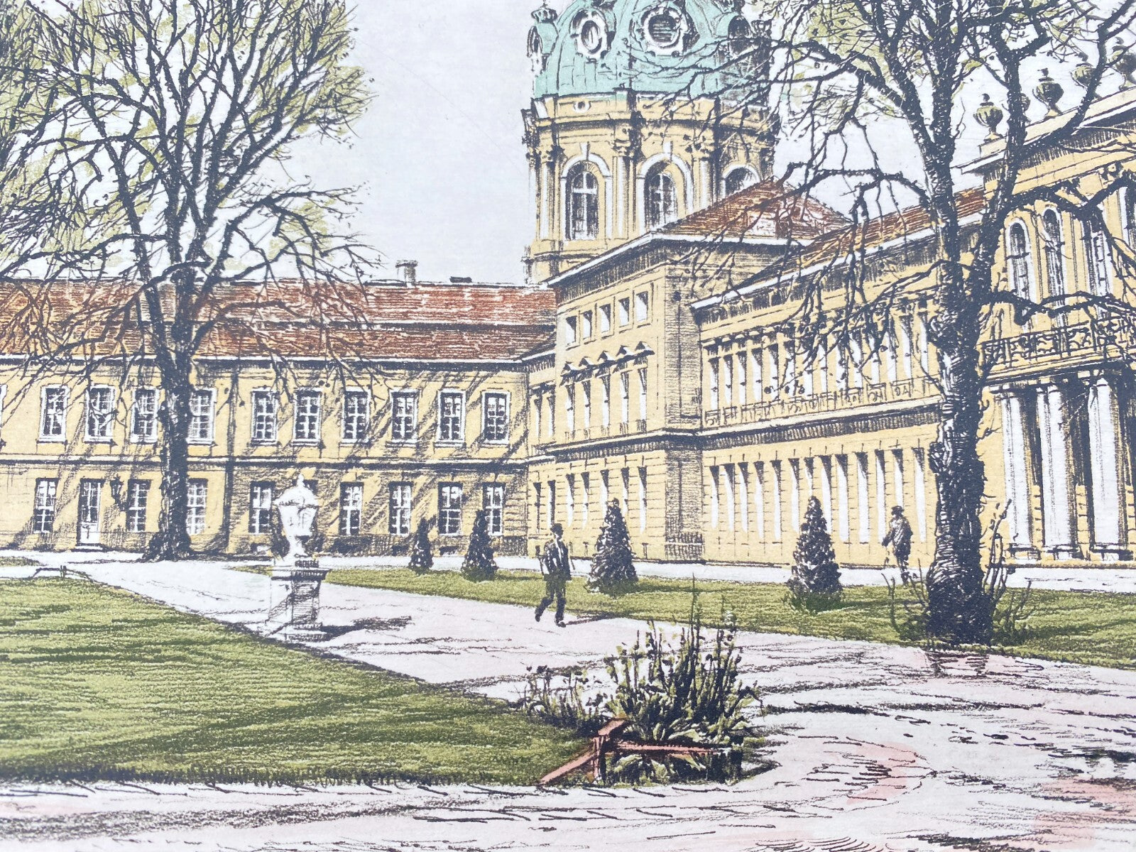 KÜNSTLER HEINZ WEHLISCH RADIERUNG KOLORIERT SCHLOSS CHARLOTTENBURG SIGNIERT