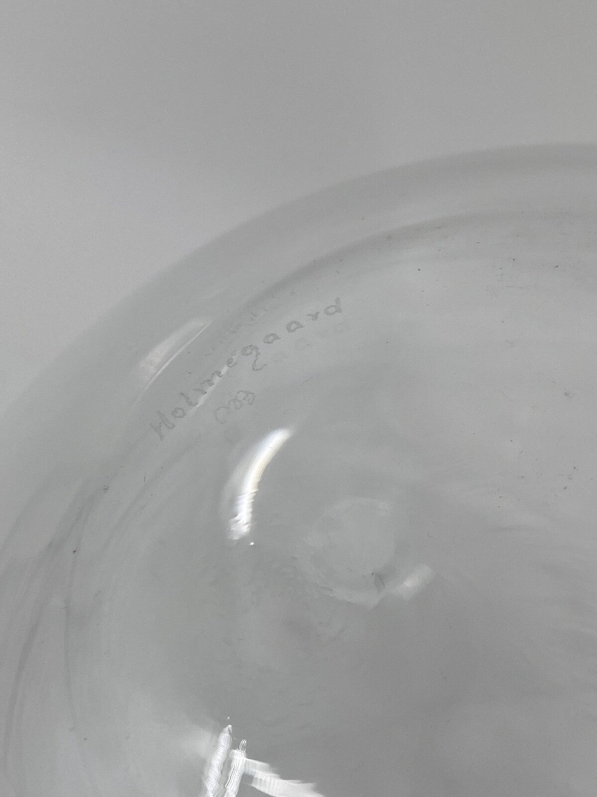 * HOLMEGAARD METEOR HULL VASE MICHAEL BANG 70ER TRANSPARENT GLAS VINTAGE DANISH