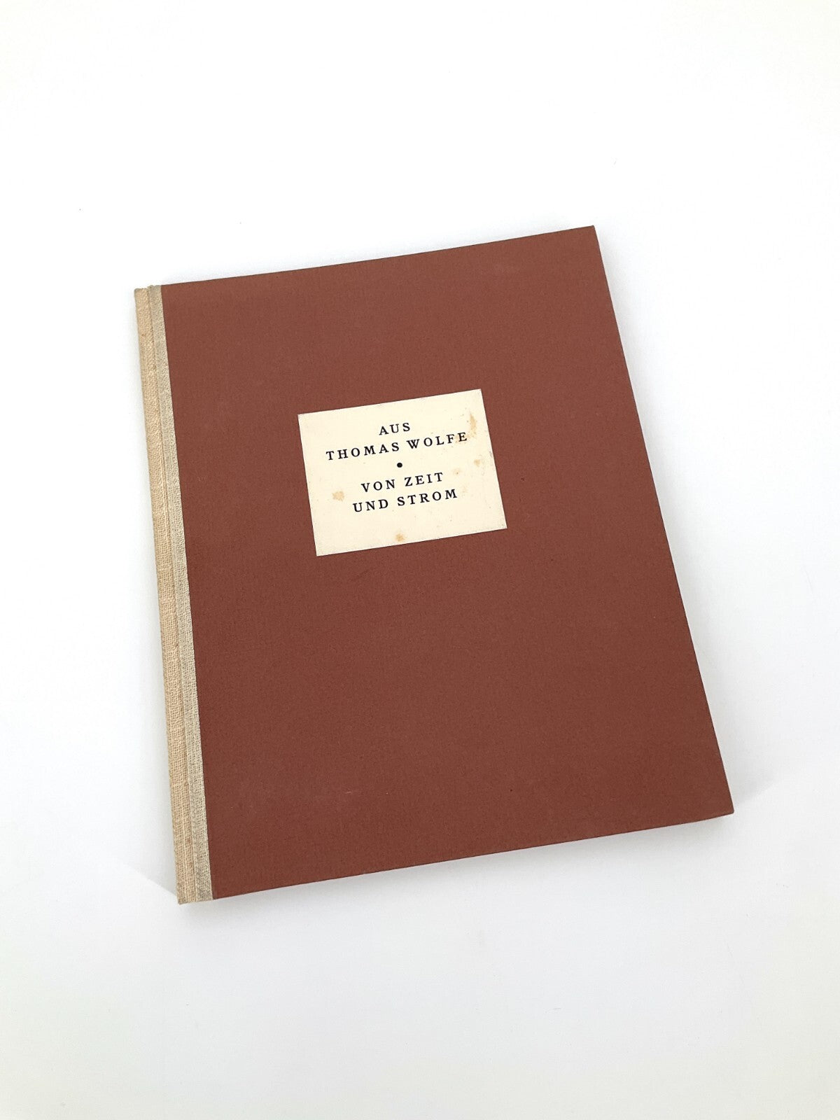 *BUCH THOMAS WOLFE VON ZEIT UND STROM HANS ORLOWSKI HOLZSCHNITTE BERLIN 1939