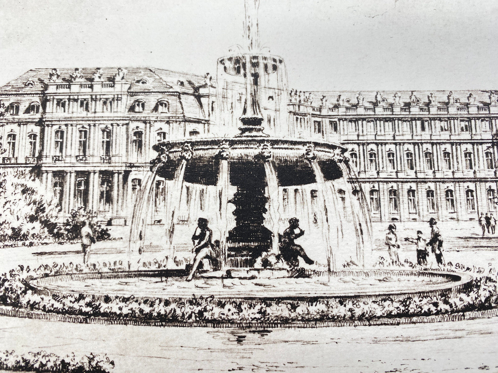 HEINZ WEHLISCH  RADIERUNG NEUES SCHLOSS STUTTGART ORIGINAL