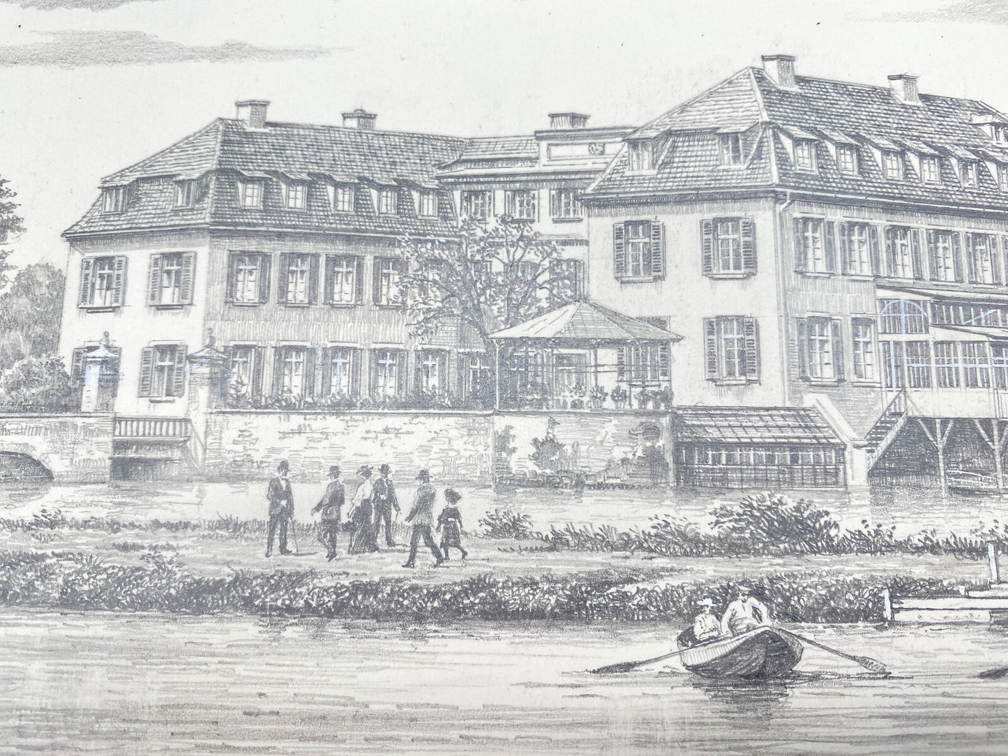 KÜNSTLER HEINZ WEHLISCH SCHLOß BERGE BEI BUER UM 1910 ZEICHNUNG HANDSIGNIERT