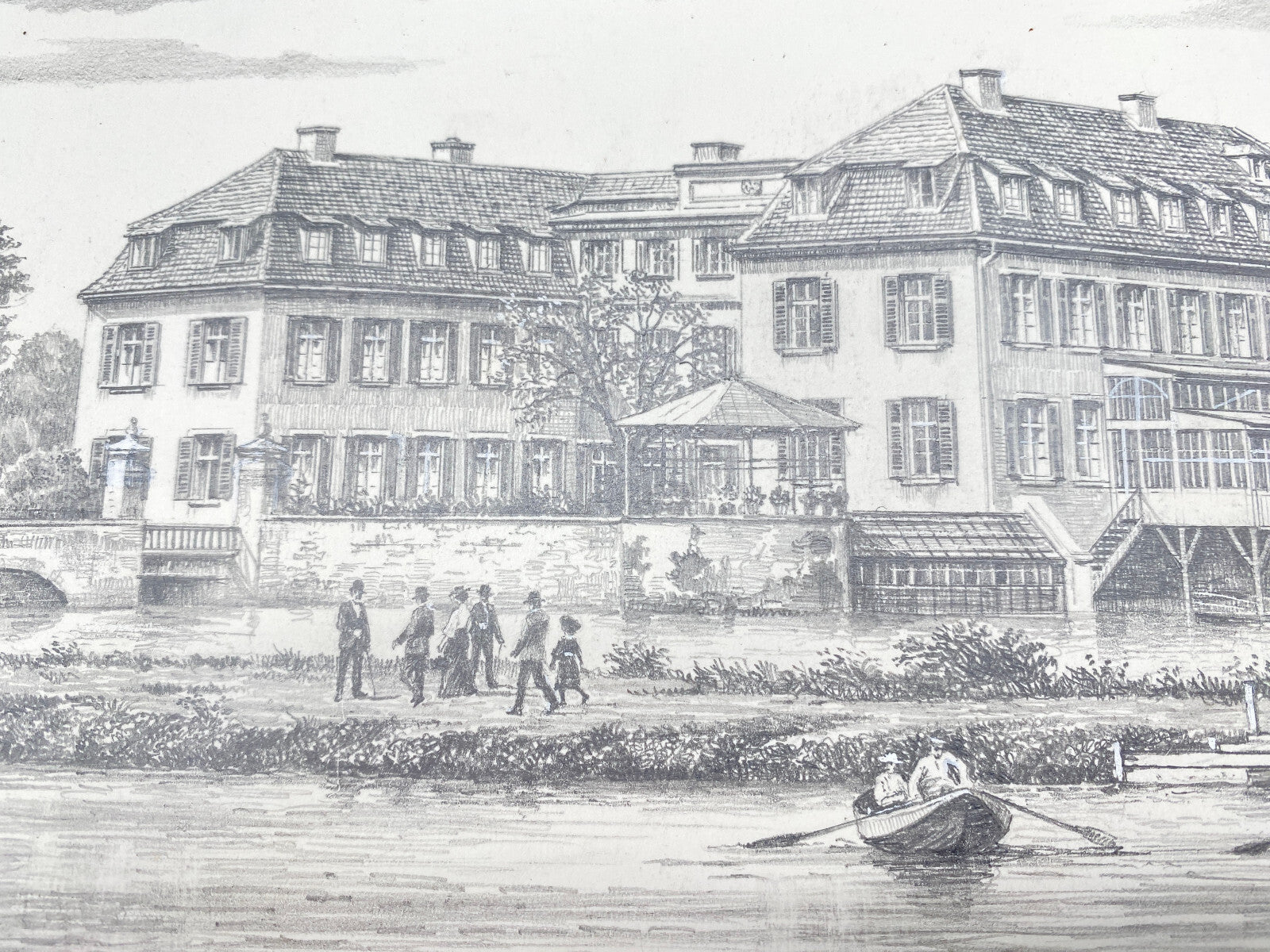 KÜNSTLER HEINZ WEHLISCH SCHLOß BERGE BEI BUER UM 1910 ZEICHNUNG HANDSIGNIERT