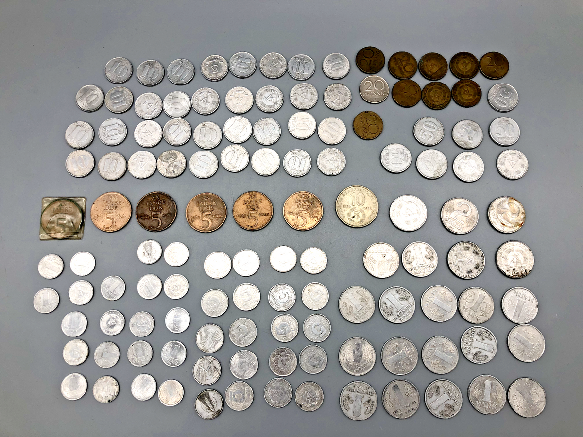 DDR MARK PFENNIGE MÜNZEN OSTMARK SAMMLUNG KONVOLUT GELD ALT SELTEN 1950