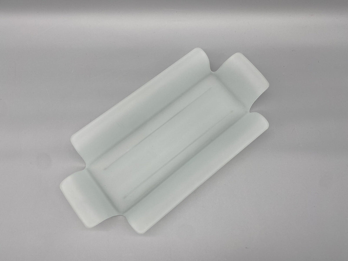 PRODUZIONE PRIVATA MICHELE DE LUCCHI TABLETT GLAS DESIGN PAAR TRAY DESIGN ITALY