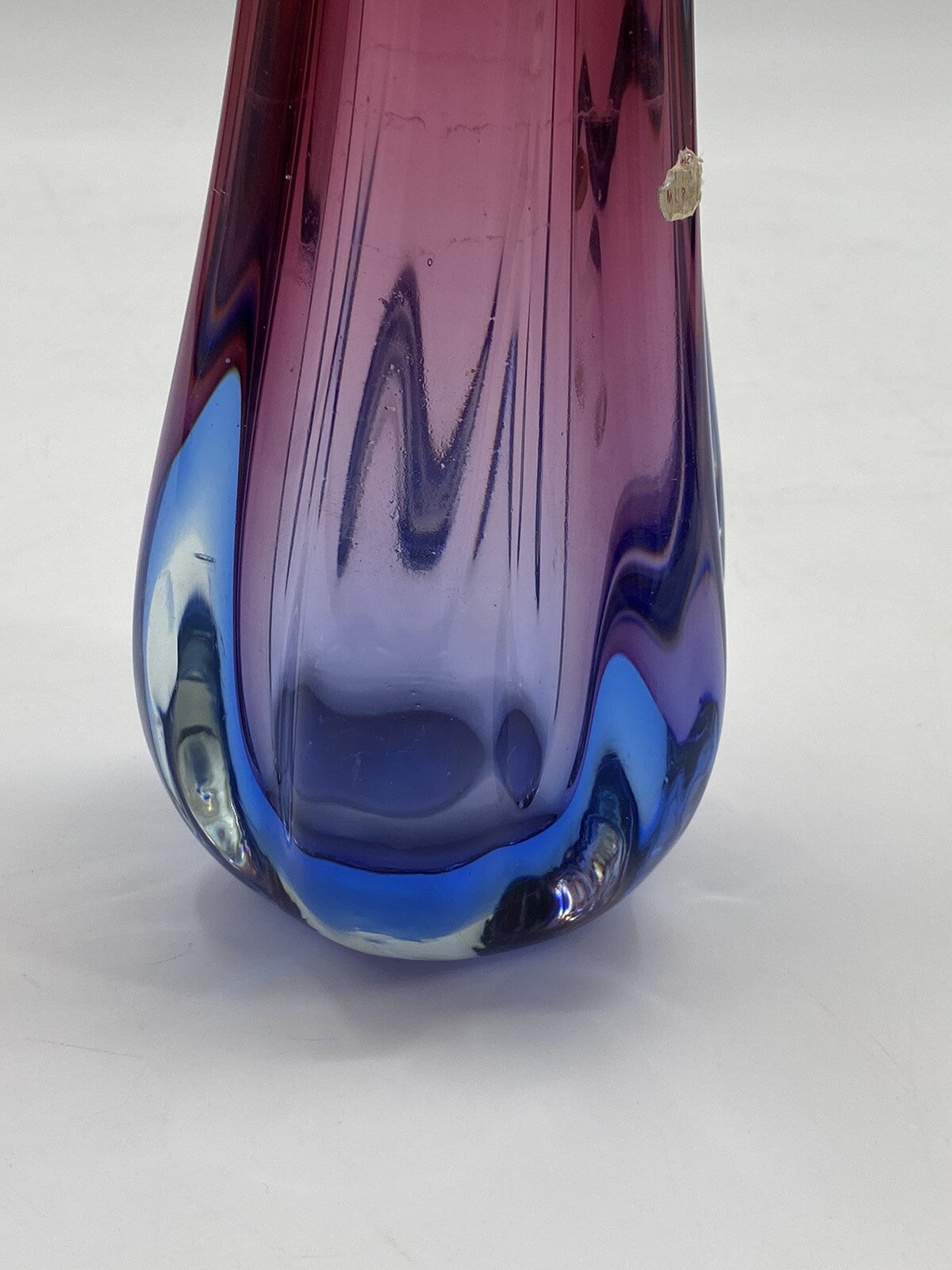 * MURANO GLAS VASE ITALIEN MID CENTURY SOMMERSO LILA ROSA MAGENTA