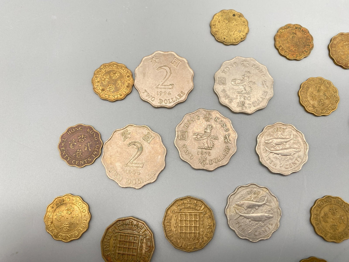 KONVOLUT 57 MÜNZEN BRITISCHE HONG KONG DOLLAR PENCE CENT 50ER BIS 90ER