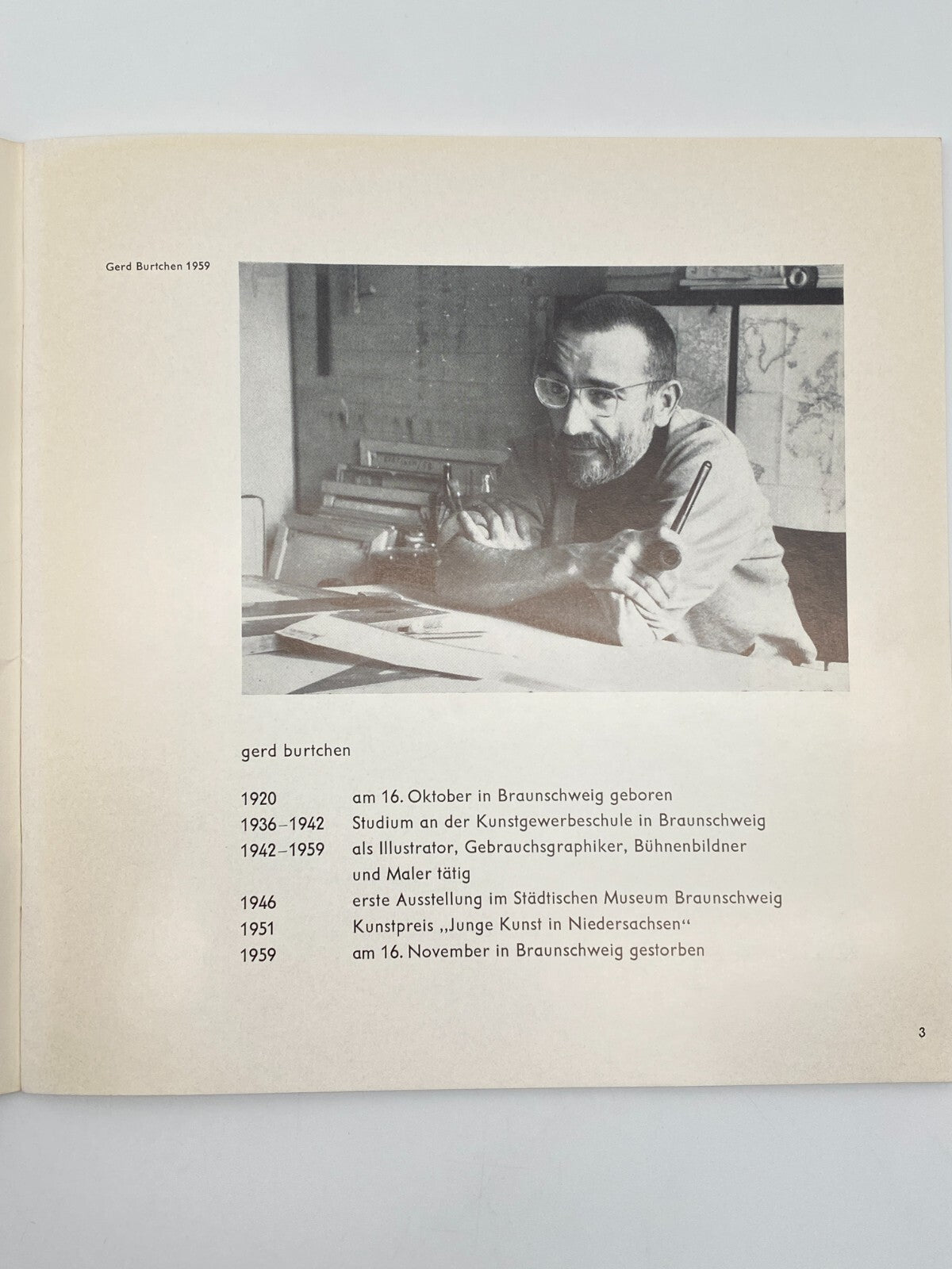 GERD BURTCHEN KRITISCHE GRAFIK WILHELM BUSCH MUSEUM HANNOVER 1968 KATALOG FR.BOH