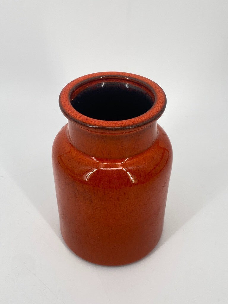 * STUDIOKERAMIK KERAMIK VASE ORANGE 70ER MID CENTURY VINTAGE GLASUR
