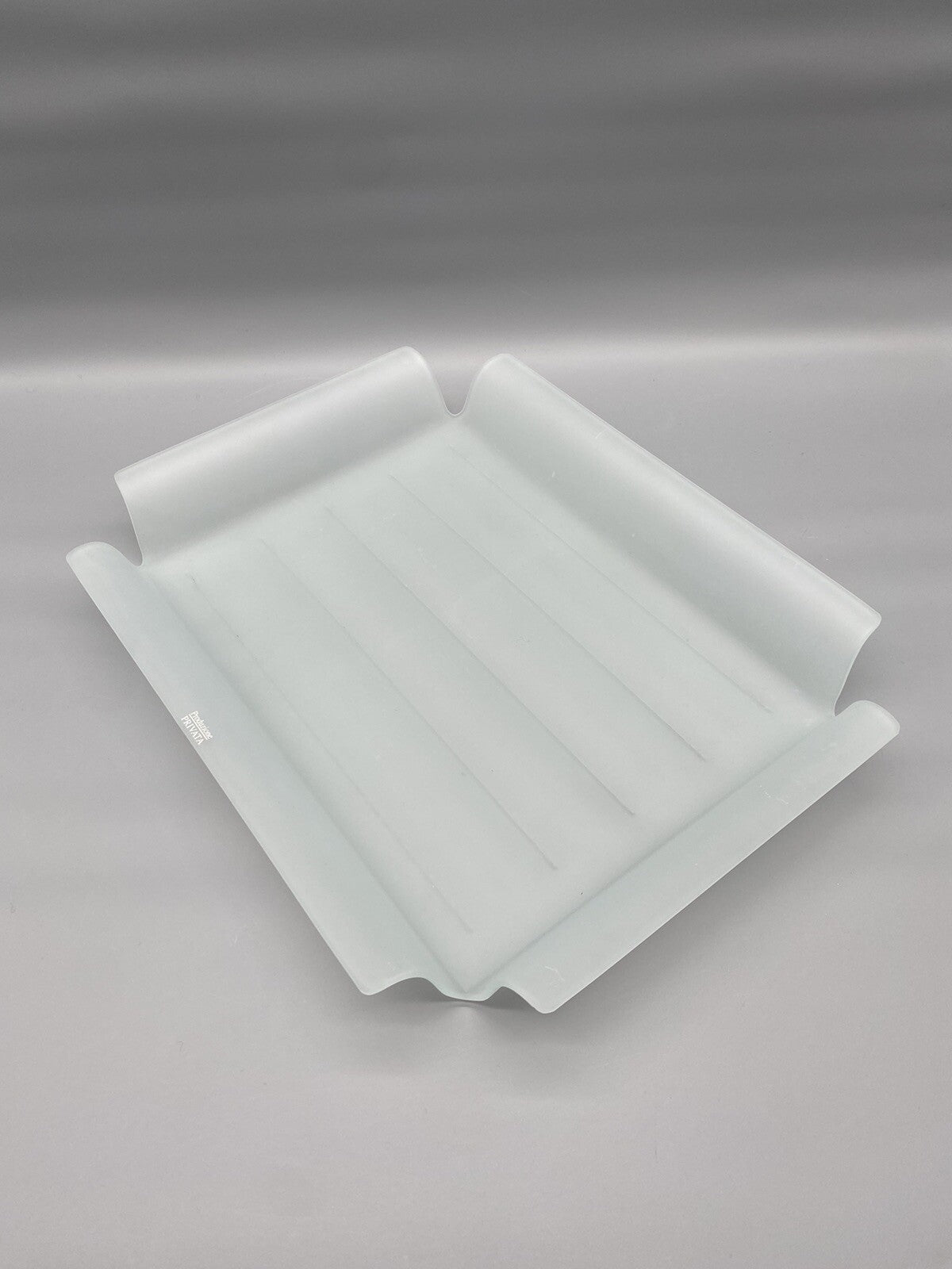 PRODUZIONE PRIVATA MICHELE DE LUCCHI TABLETT GLAS DESIGN PAAR TRAY DESIGN ITALY