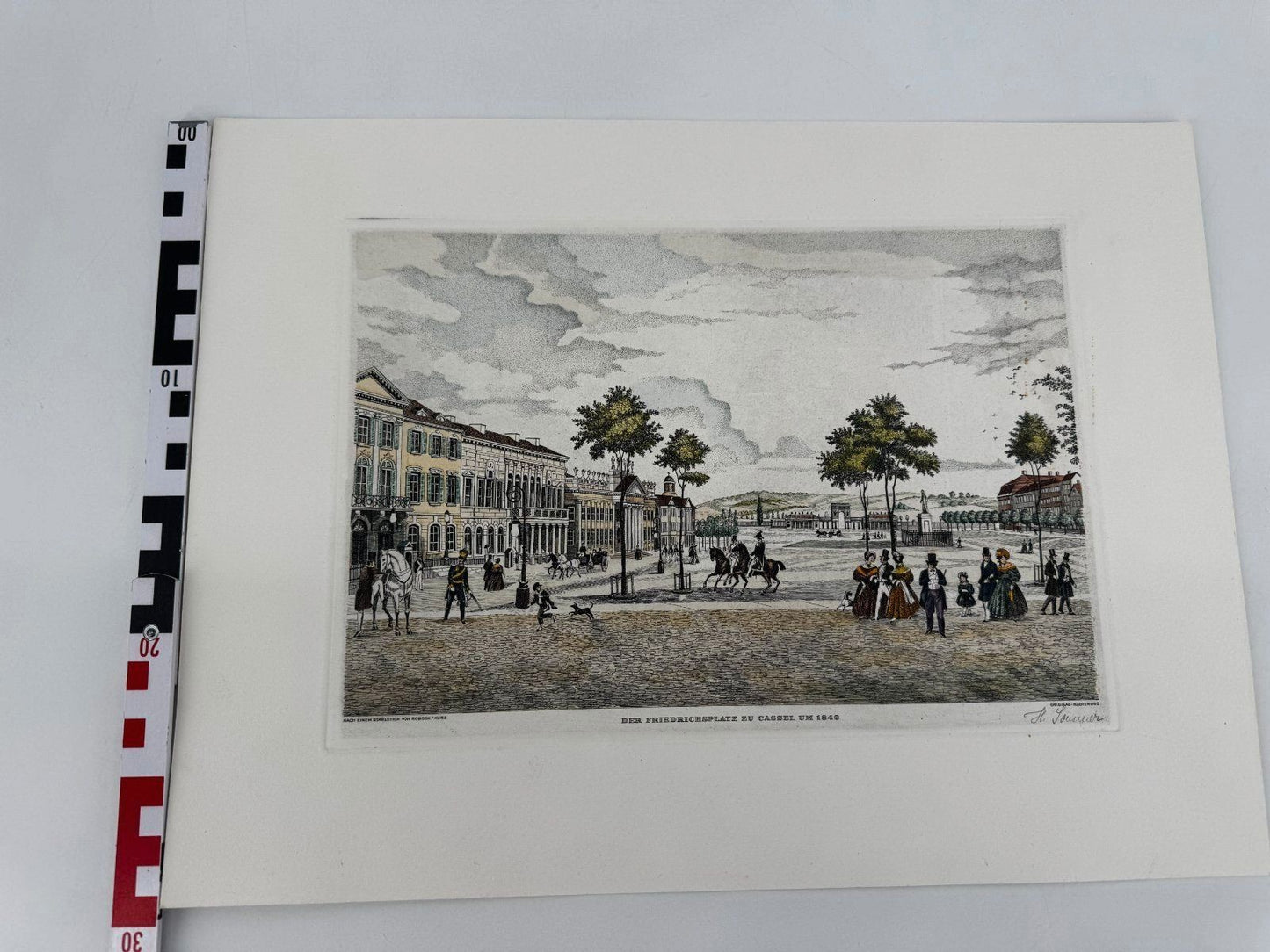 * HEINZ WEHLISCH RADIERUNG FRIEDRICHSPLATZ KASSEL ANSICHT SIGNIERT