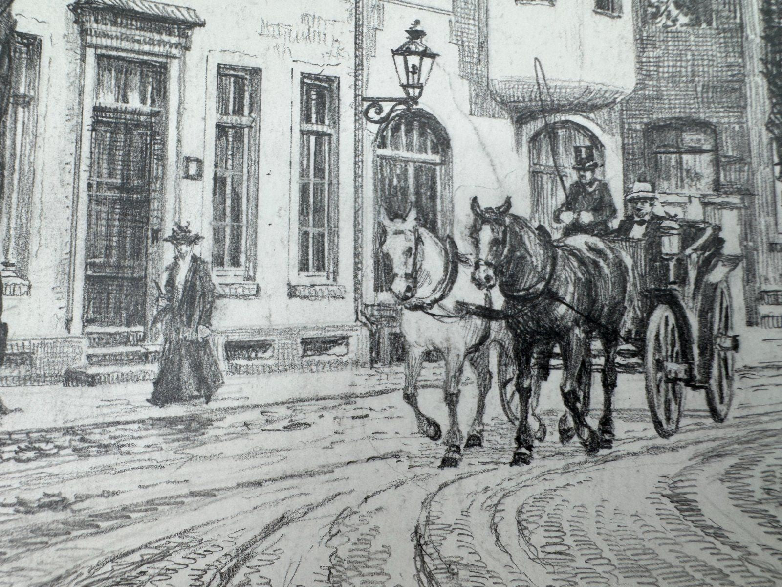 * HEINZ WEHLISCH ZEICHNUNG MOERS RHEINBERGER STRAßE 1908 ANSICHT