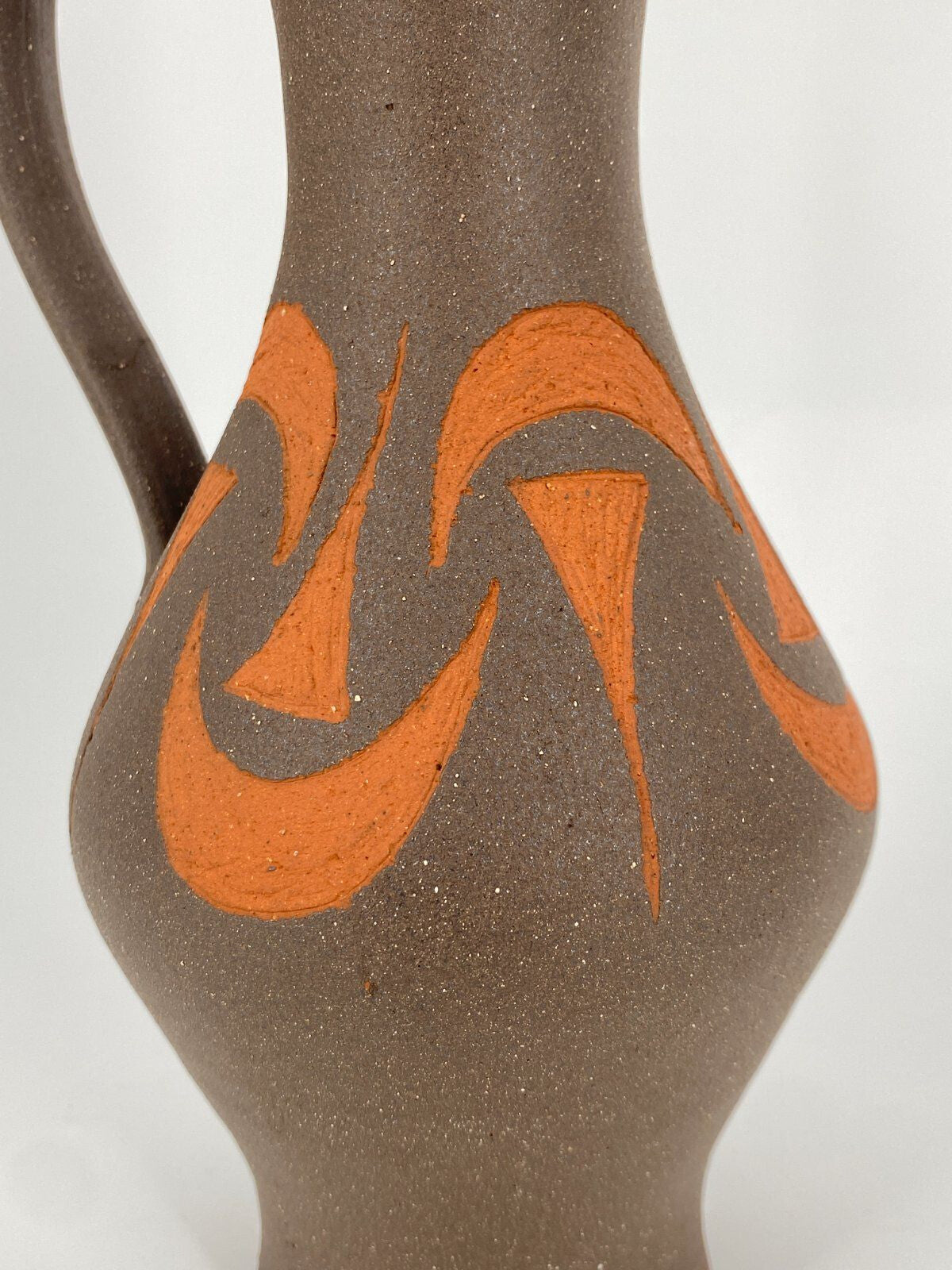 *UDO MERTZDORF STUDIOKERAMIK KRUG VASE MATT BRAUN TERRACOTTA 26CM