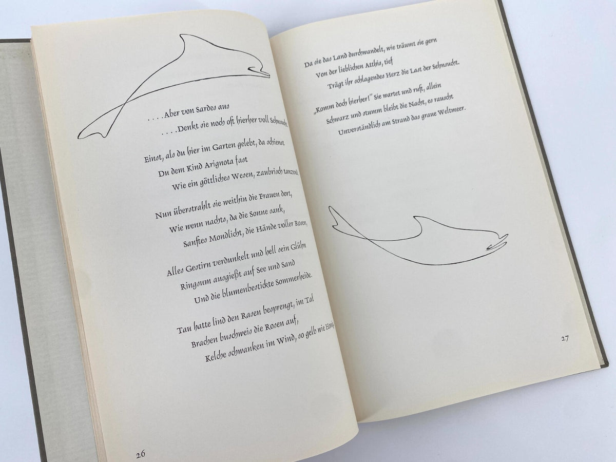*1v2 BUCH SAPPHO MIT ZEICHNUNGEN EGGEBRECHT-PRESSE MAINZ 1954 MIT SCHUBER