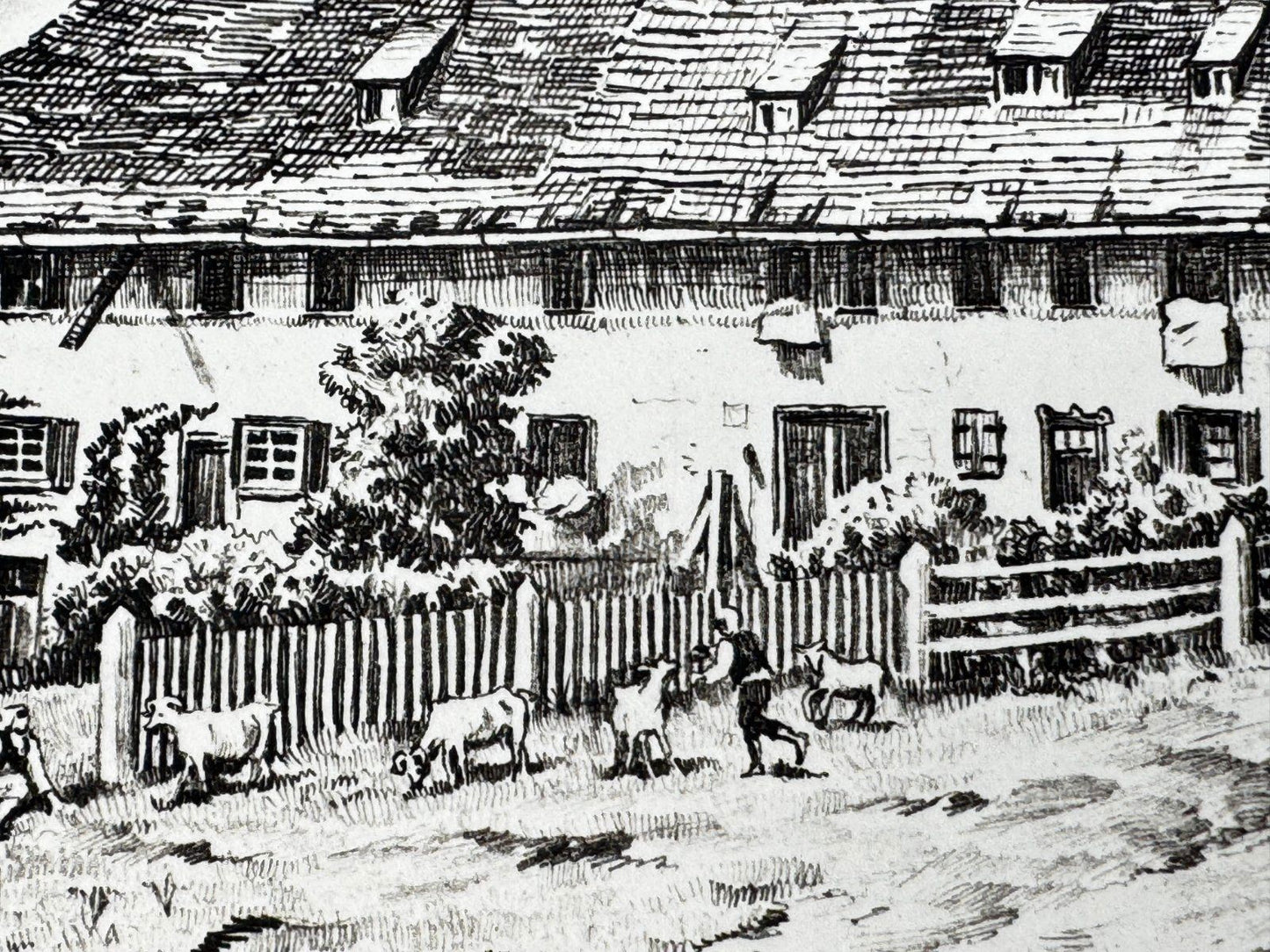 * HEINZ WEHLISCH ORIGINAL RADIERUNG SCHWARZWALDHOF IN KAPPEL