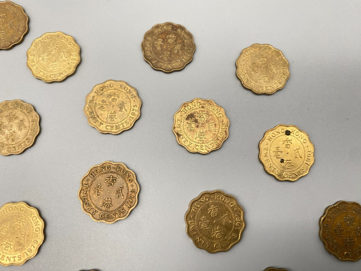 KONVOLUT 57 MÜNZEN BRITISCHE HONG KONG DOLLAR PENCE CENT 50ER BIS 90ER