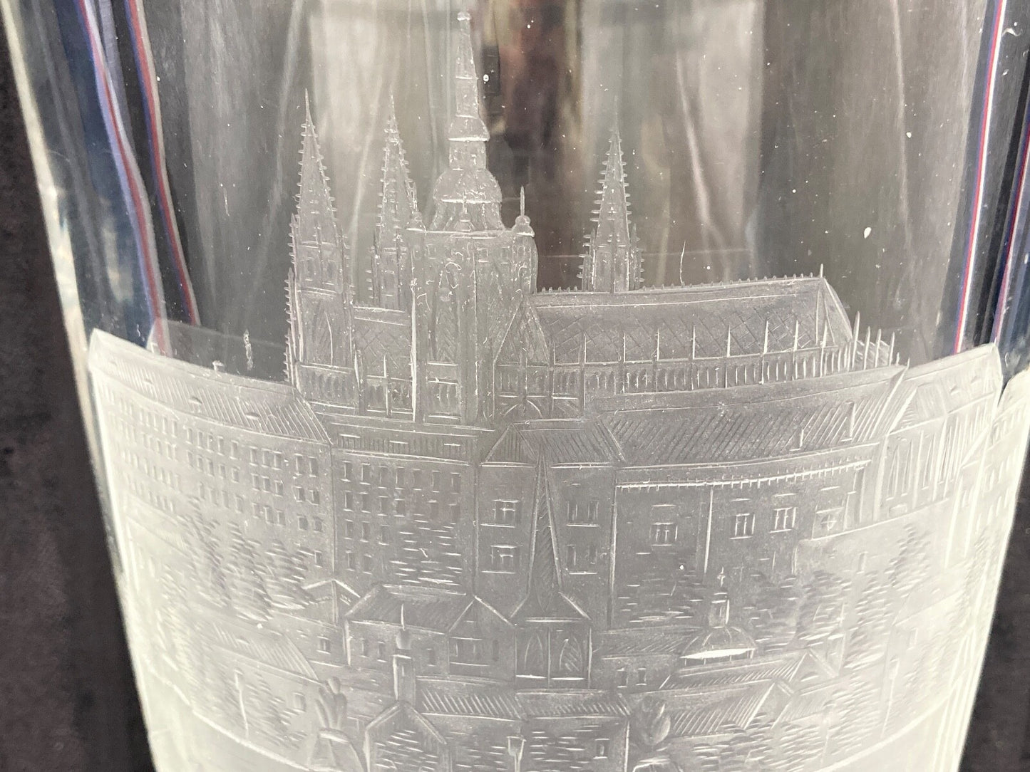 5KG BLEIKRISTALL VASE HANDARBEIT CIMPLOVA BOHEMIA CRYSTAL 1995 ZERTIFIKAT