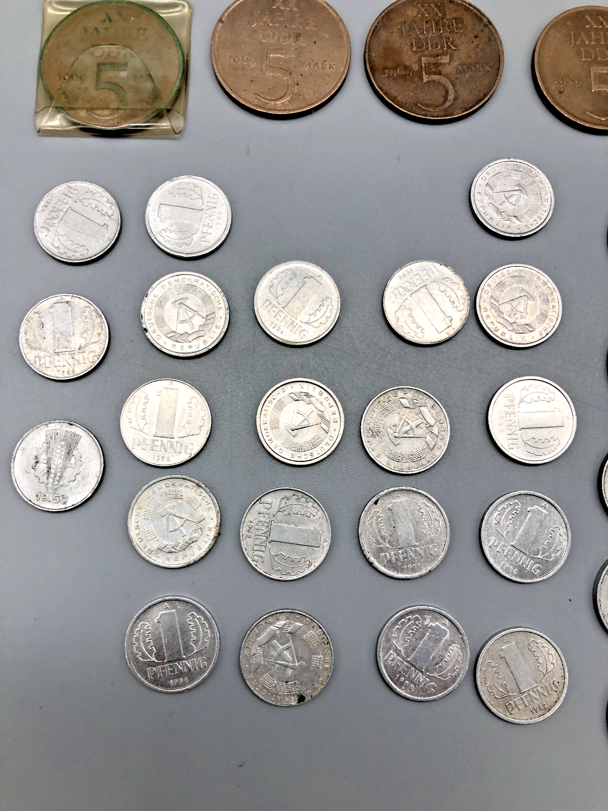 DDR MARK PFENNIGE MÜNZEN OSTMARK SAMMLUNG KONVOLUT GELD ALT SELTEN 1950