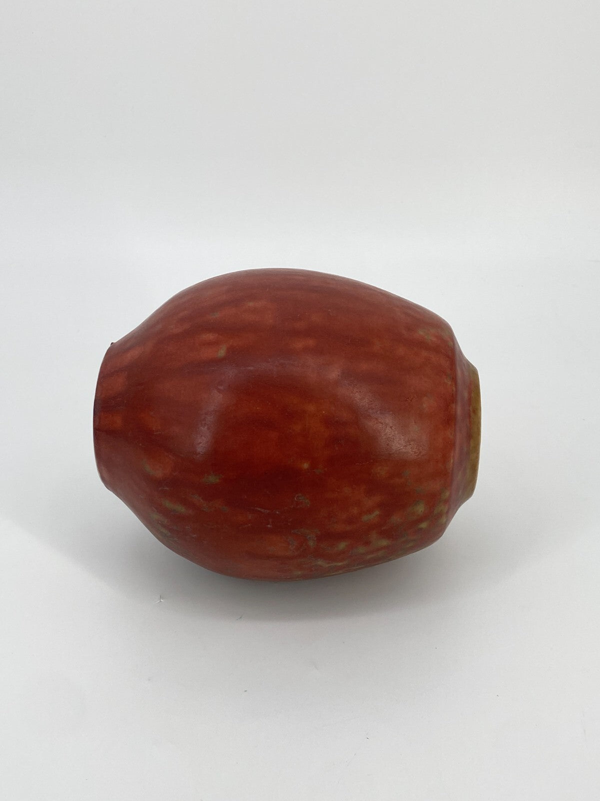* VASE HORST SEIFERT OVAL KUGEL ROT MID CENTURY SIGNIERT KERAMIK KUNST VINTAGE