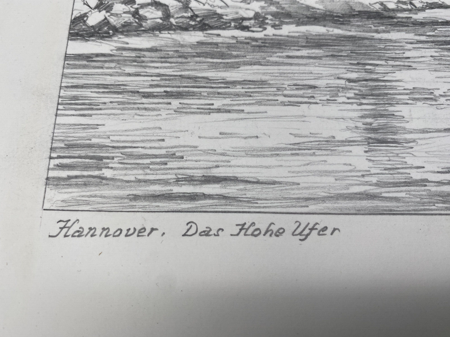 HEINZ WEHLISCH ZEICHNUNG RADIERUNG HANNOVER LEINESCHLOSS HOHE UFER HANDSIGNIERT
