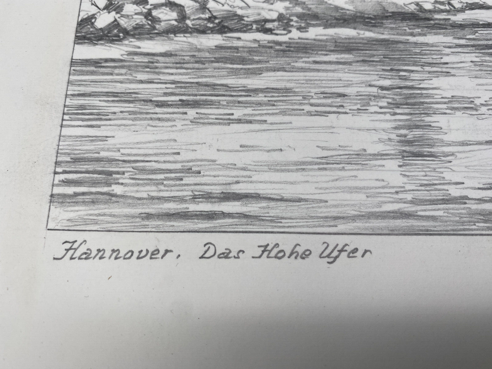 HEINZ WEHLISCH ZEICHNUNG RADIERUNG HANNOVER LEINESCHLOSS HOHE UFER HANDSIGNIERT