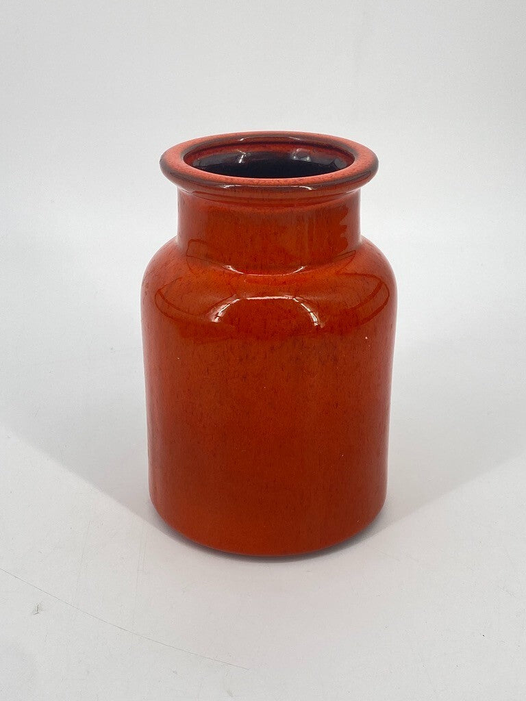 * STUDIOKERAMIK KERAMIK VASE ORANGE 70ER MID CENTURY VINTAGE GLASUR