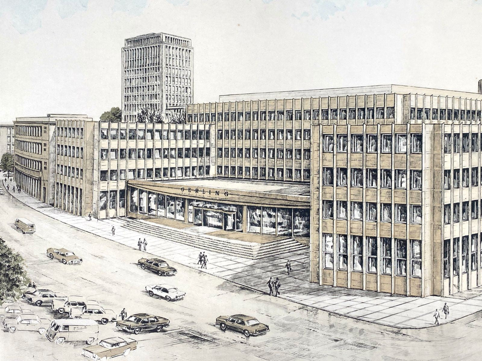 * GRAFIK HEINZ WEHLISCH GERLING VERSICHERUNGSKONZERN KÖLN GEBÄUDE 