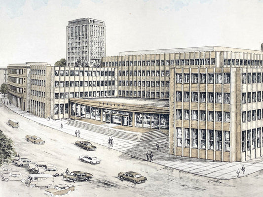 * GRAFIK HEINZ WEHLISCH GERLING VERSICHERUNGSKONZERN KÖLN GEBÄUDE 