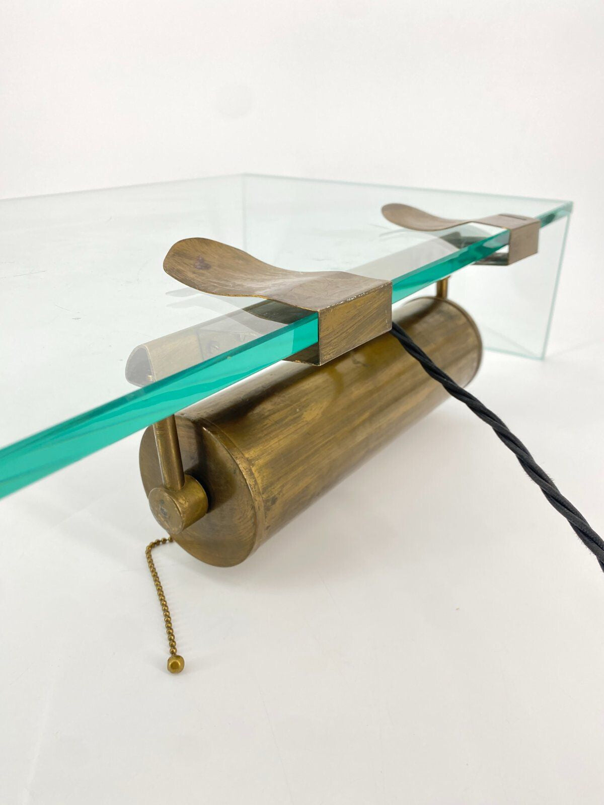 * WANDLAMPE REGALLAMPE MESSING KLEMMLEUCHTE ART DECO SPOT HALTERUNG