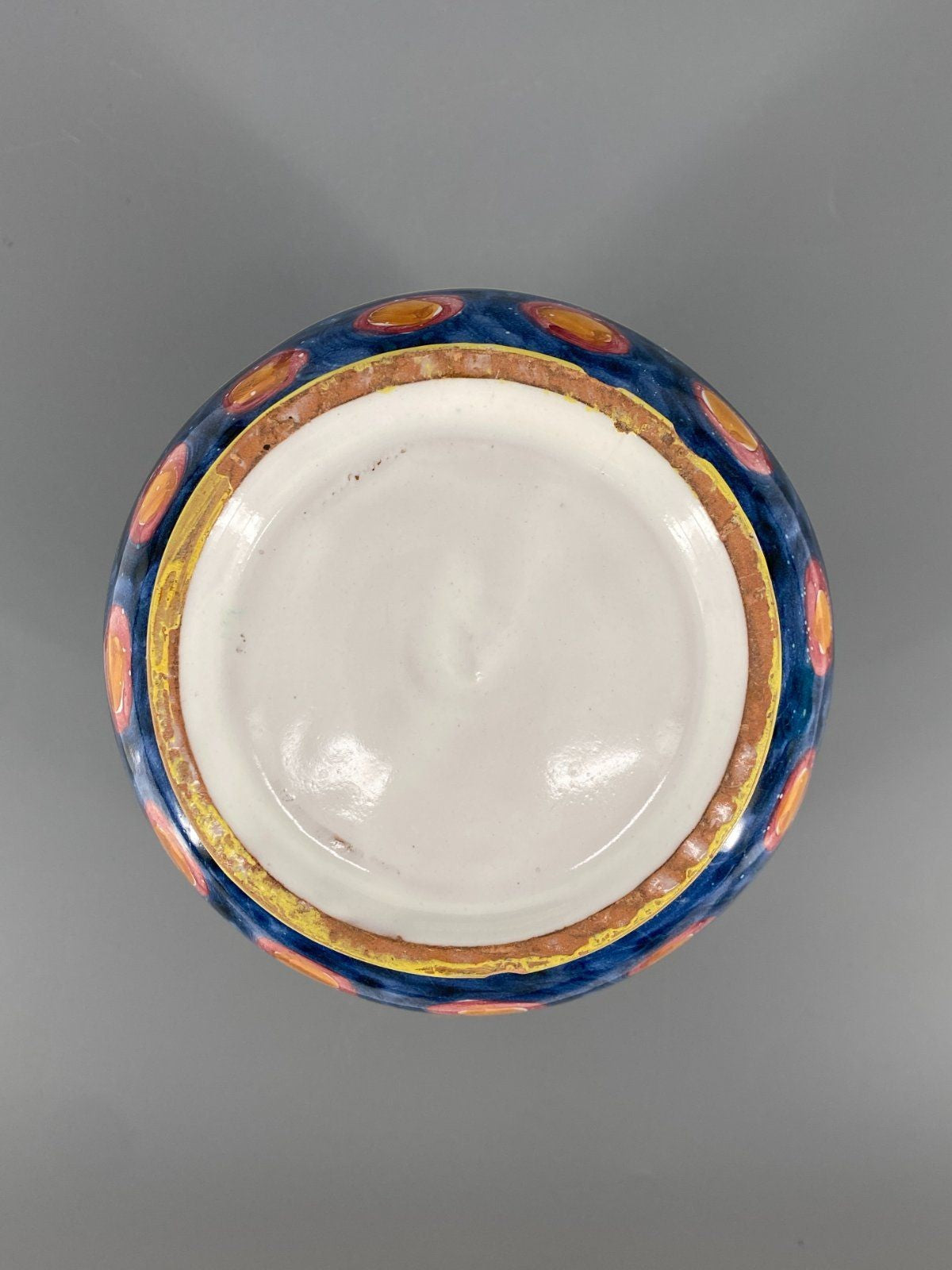 * KRUG KERAMIK HANDBEMALT TÖPFERKUNST VASE KARAFFE BUNT ITALIEN