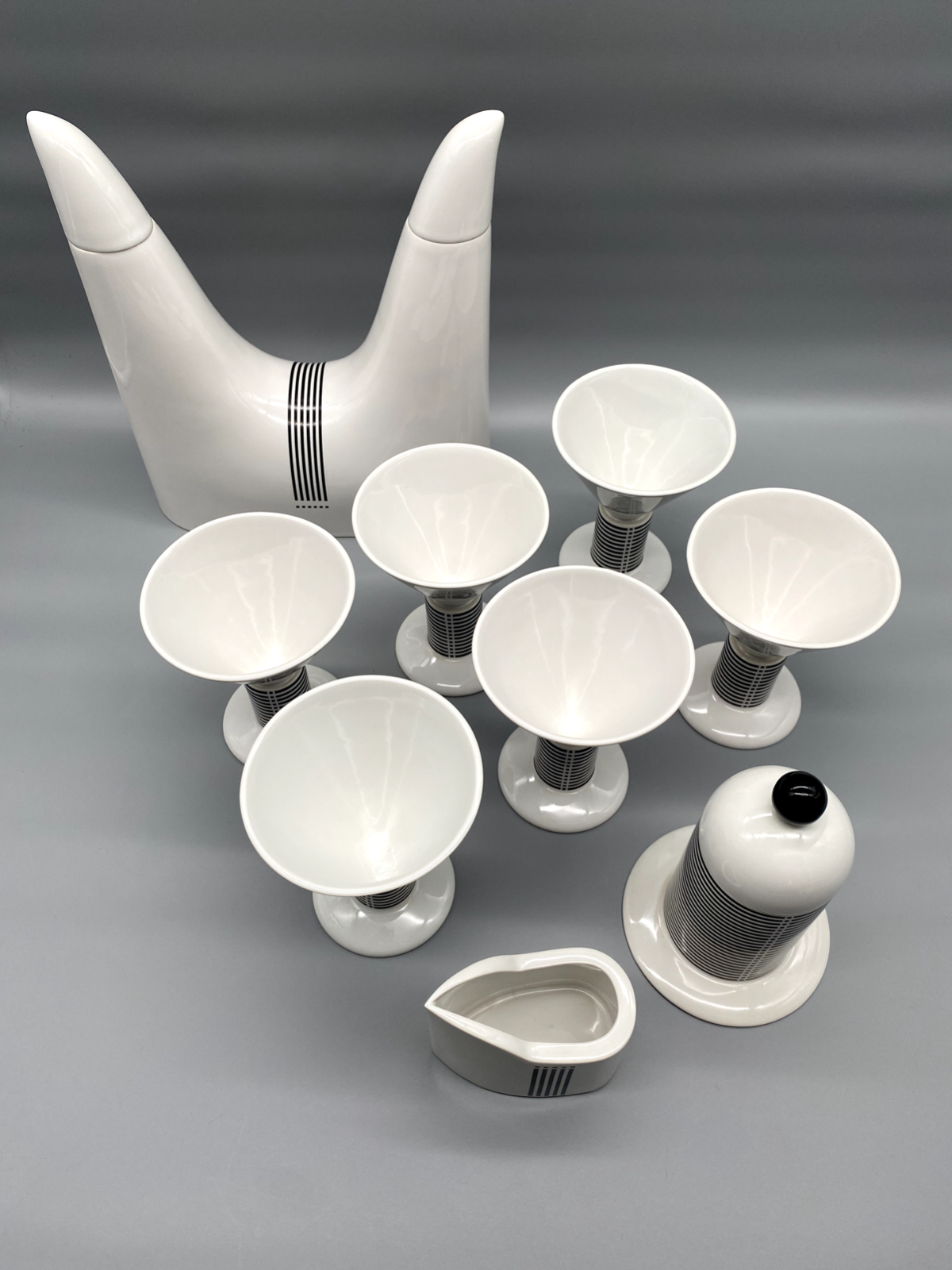 HEIDE WARLAMIS VIENNA COLLECTION POMO DESIGN 1980 KAFFEE TEE SERVICE KANNE