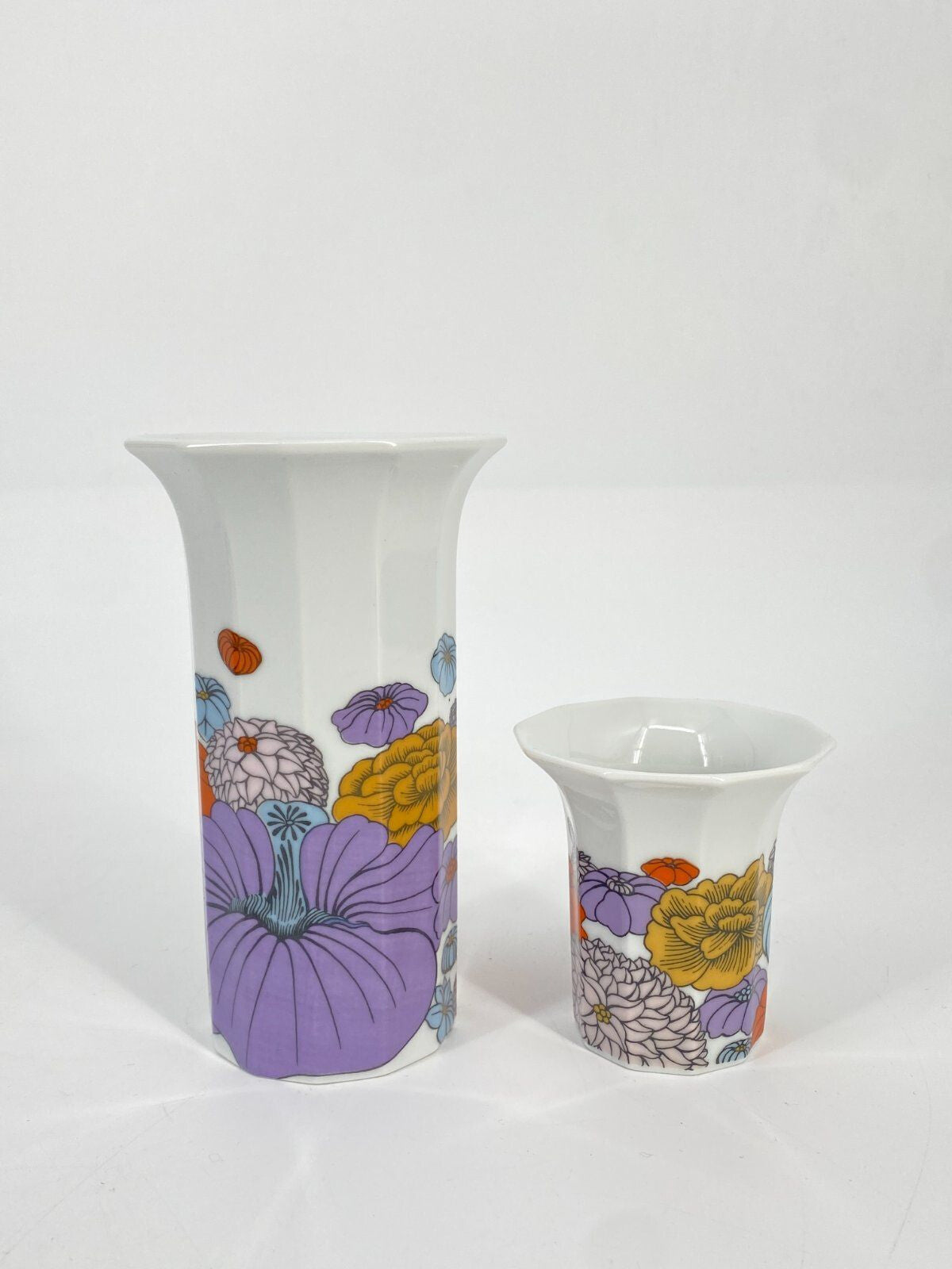 * ROSENTHAL POLYGON PATRAS VASEN MITTEL KLEIN FLORAL BLUMEN