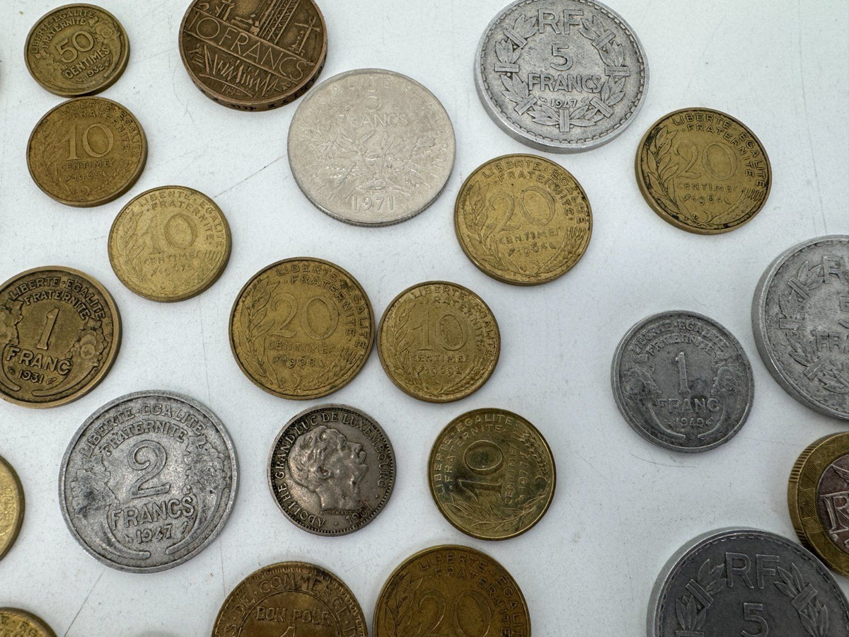 KONVOLUT MÜNZEN FRANKREICH 1901 BIS 1990 CENTIMES FRANC LOT 1