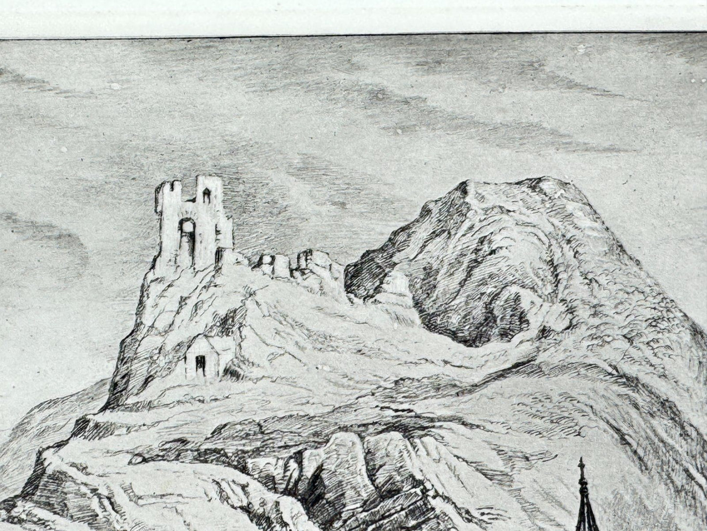 * HEINZ WEHLISCH RADIERUNG TRARBACH 1840 ANSICHT SIGNIERT