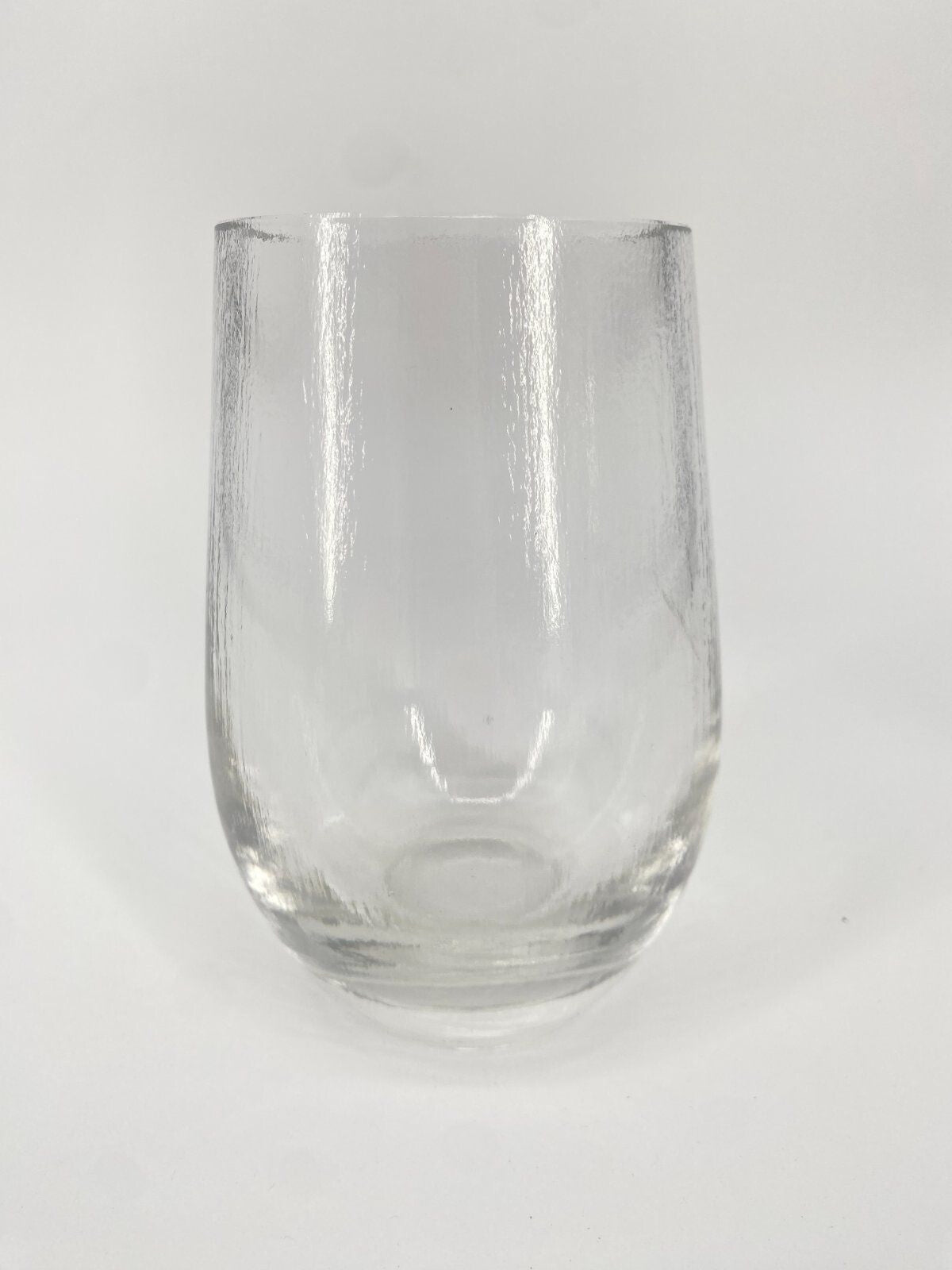 * VASE GLAS EISGLAS SCHWEDEN OVAL 60ER 70ER DESIGN MID CENTURY