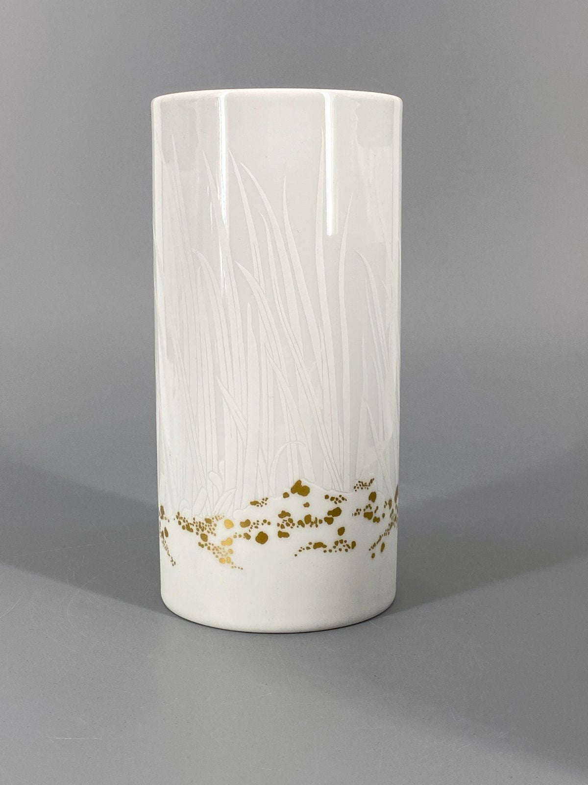 * ROSENTHAL PORZELLAN VASE WEIß GOLD GRÄSER MÜLLER BEHRENDT OVP